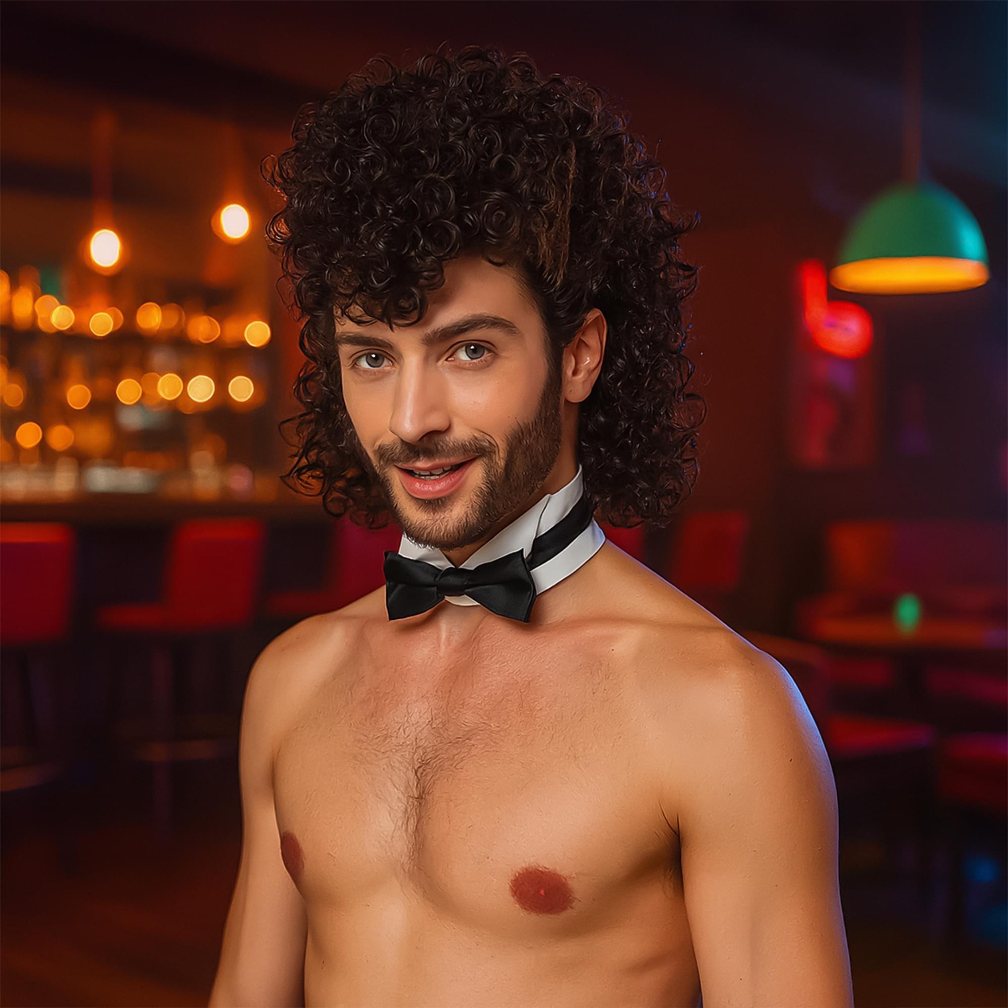 Male Stripper Brown Wig