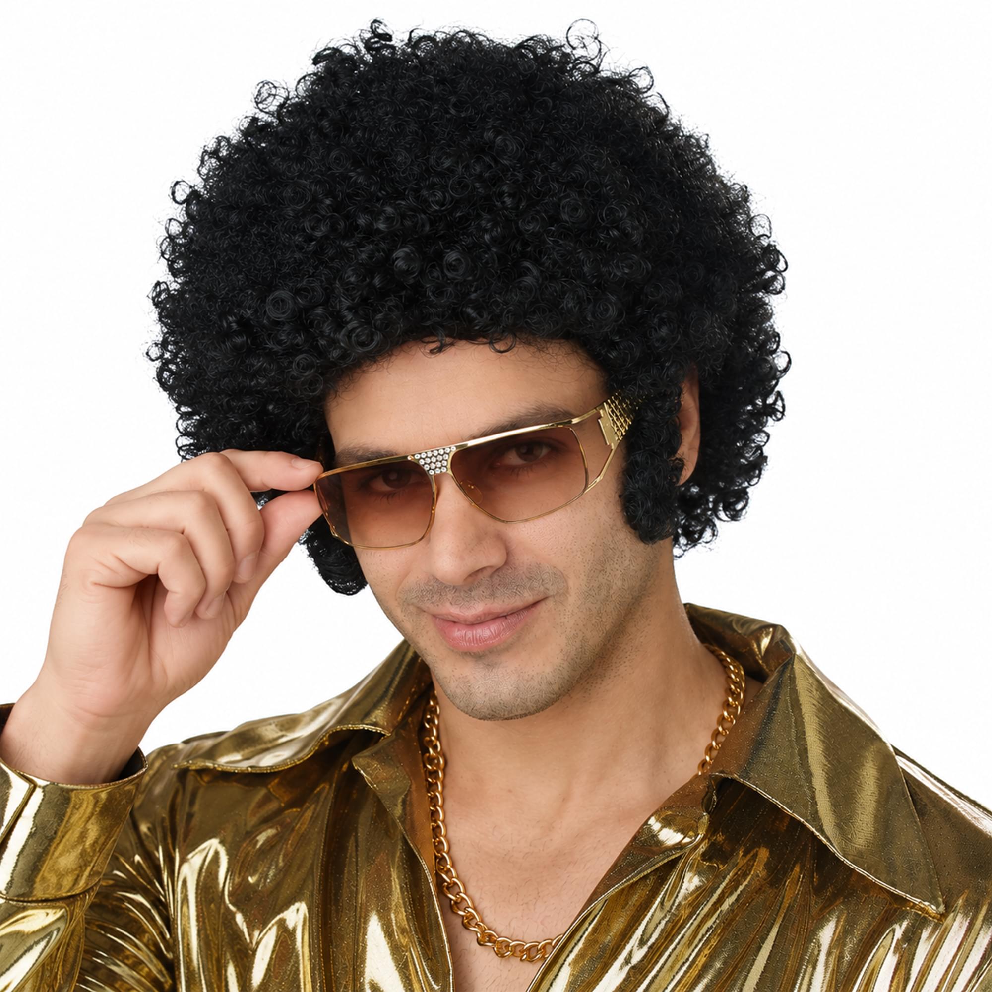 Black Afro Adult Costume Wig