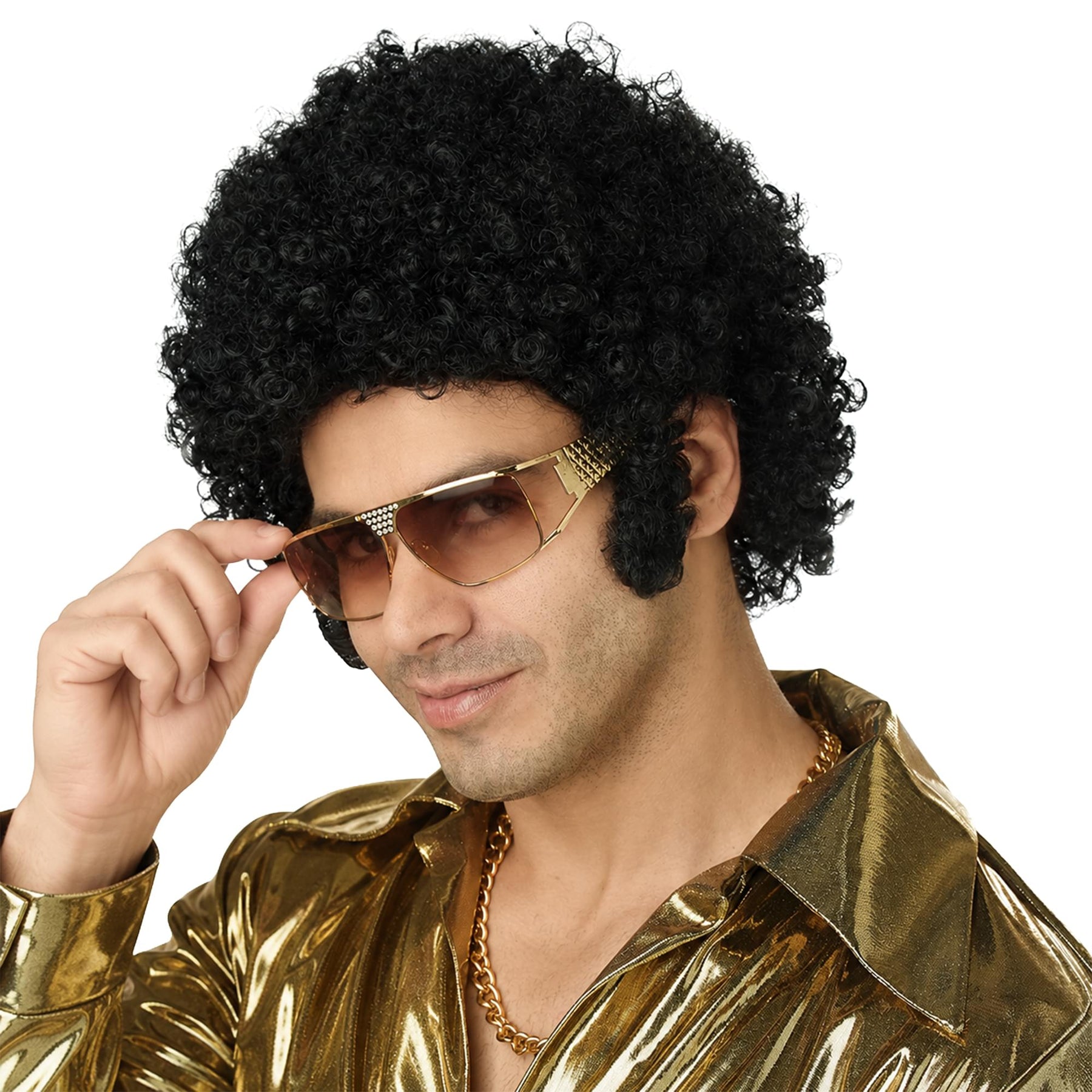Black Afro Adult Costume Wig