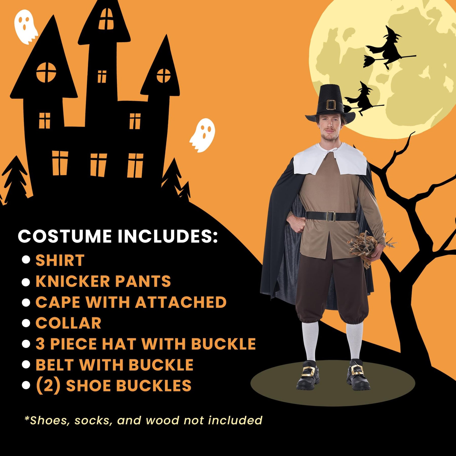 Mayflower Pilgrim Man Adult Costume