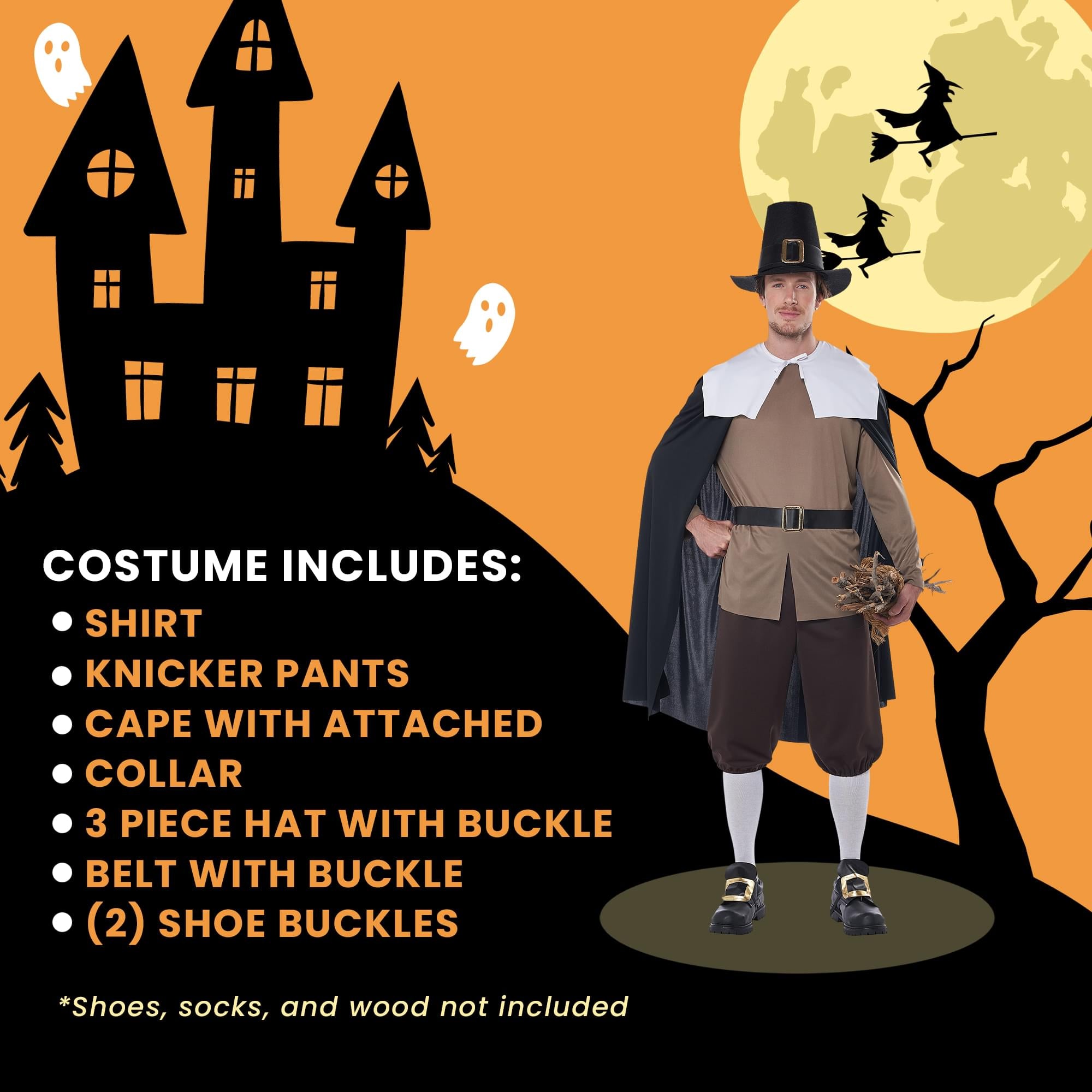 Mayflower Pilgrim Man Adult Costume