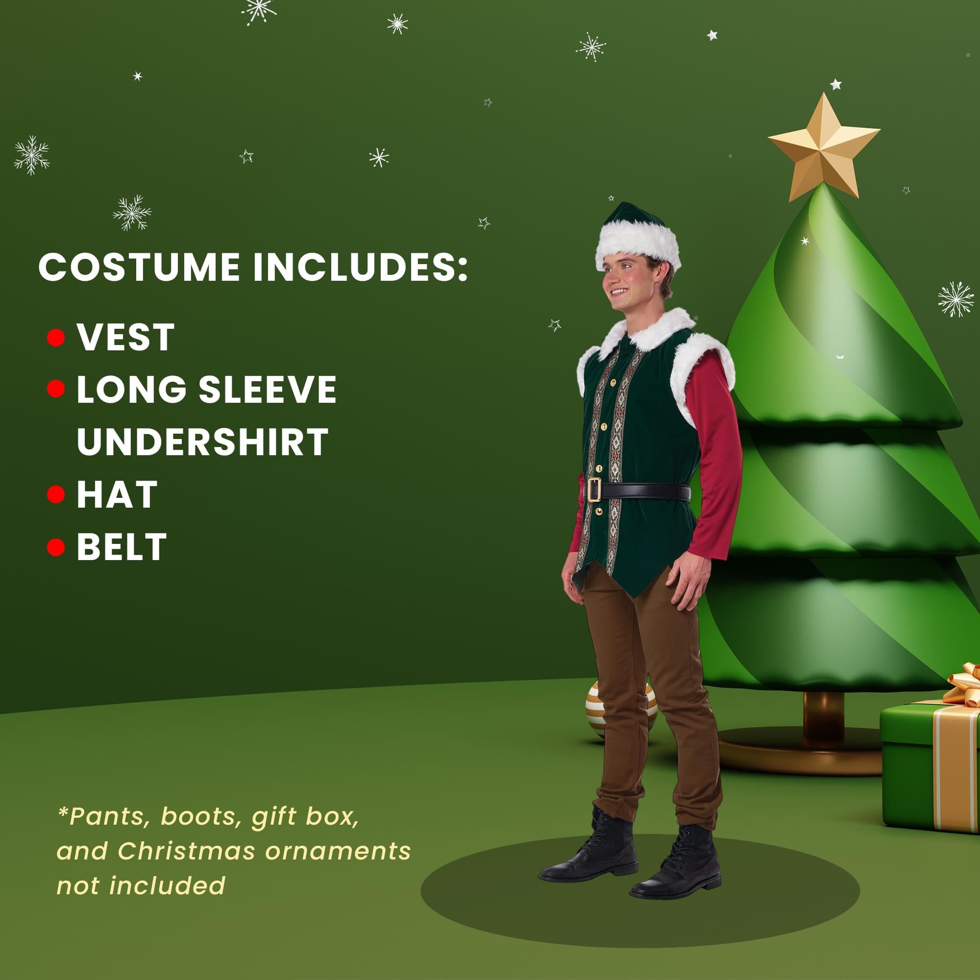 Christmas Elf Set Adult Costume