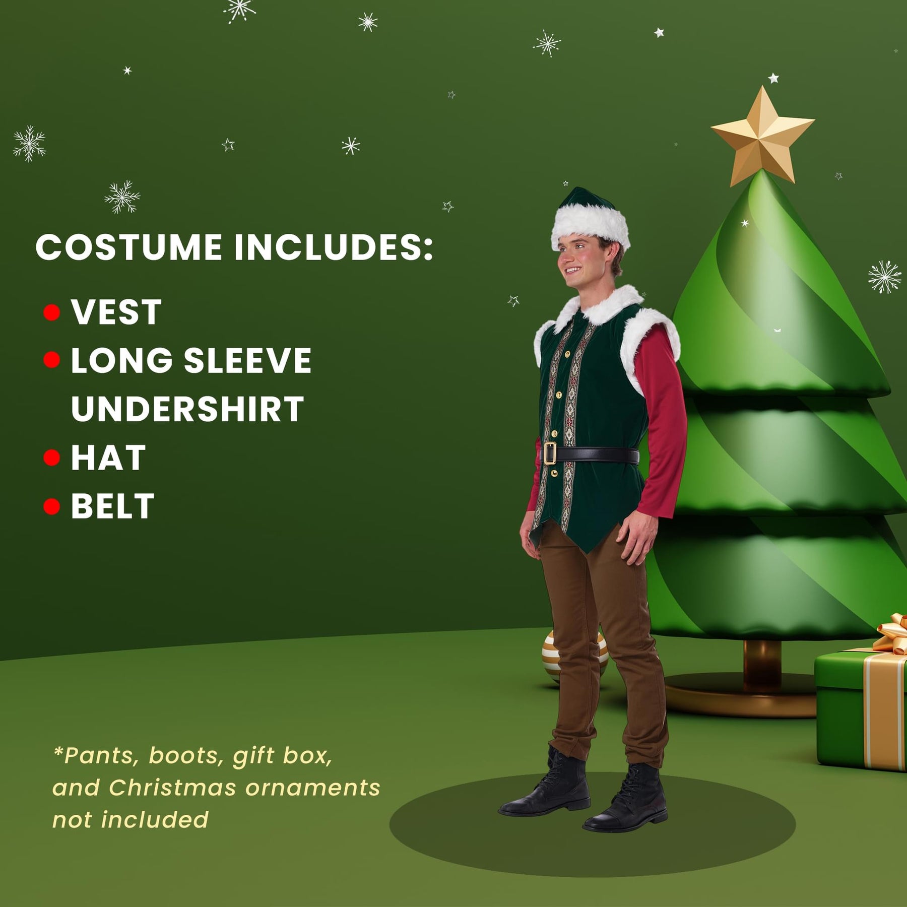 Christmas Elf Set Adult Costume