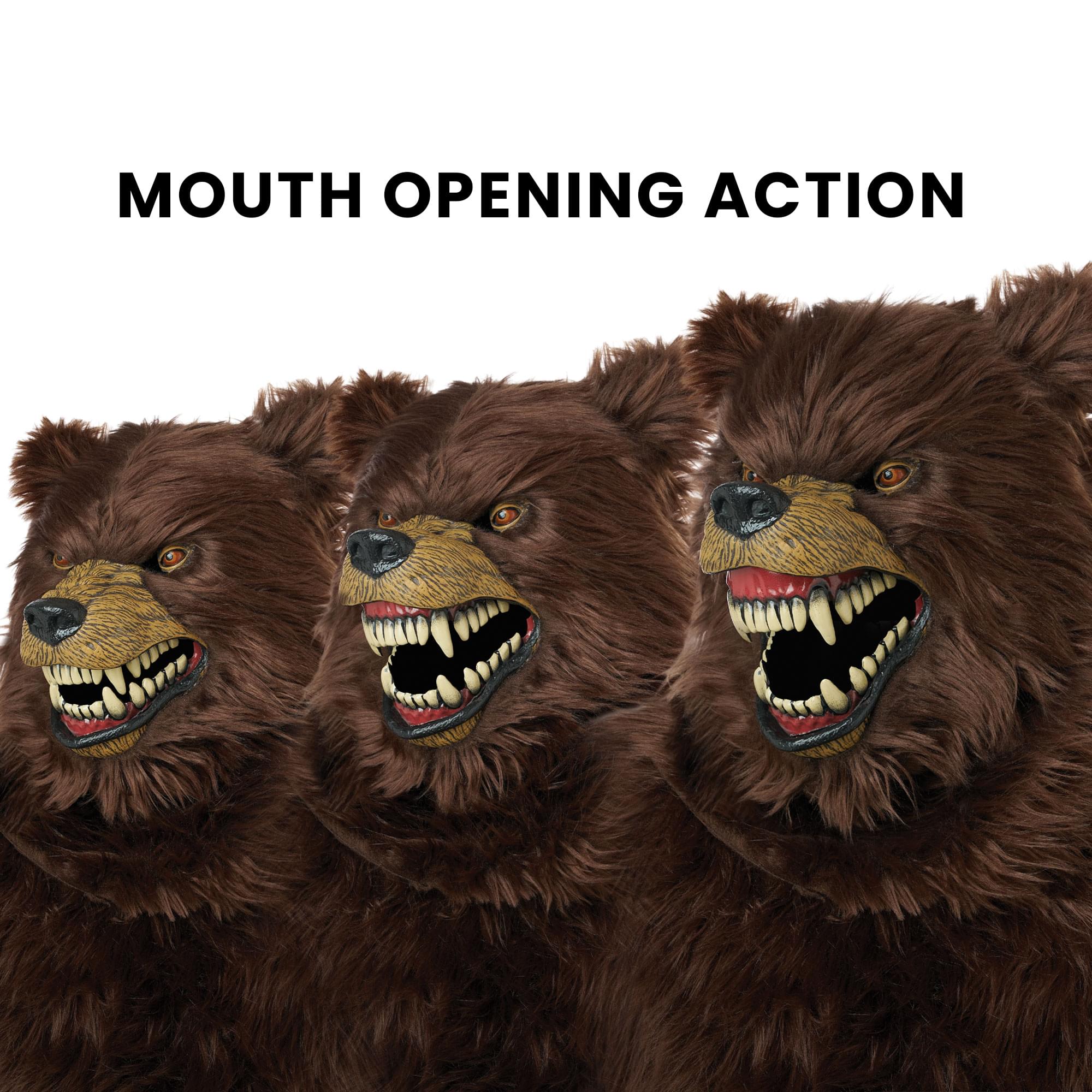 Grizzly Bear Deluxe Adult Ani-Motion Costume Mask