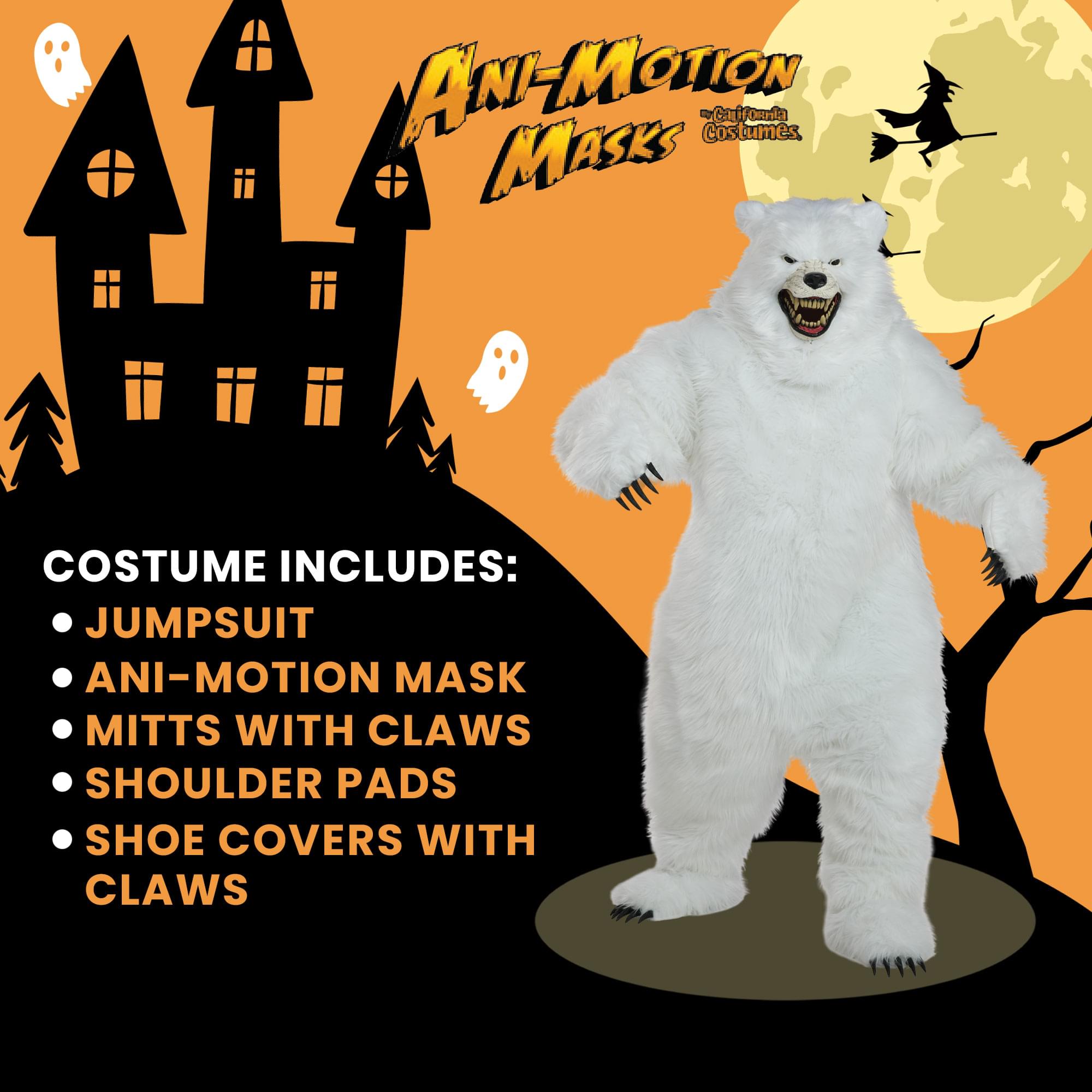 Polar Bear Deluxe Adult Ani-Motion Costume Mask