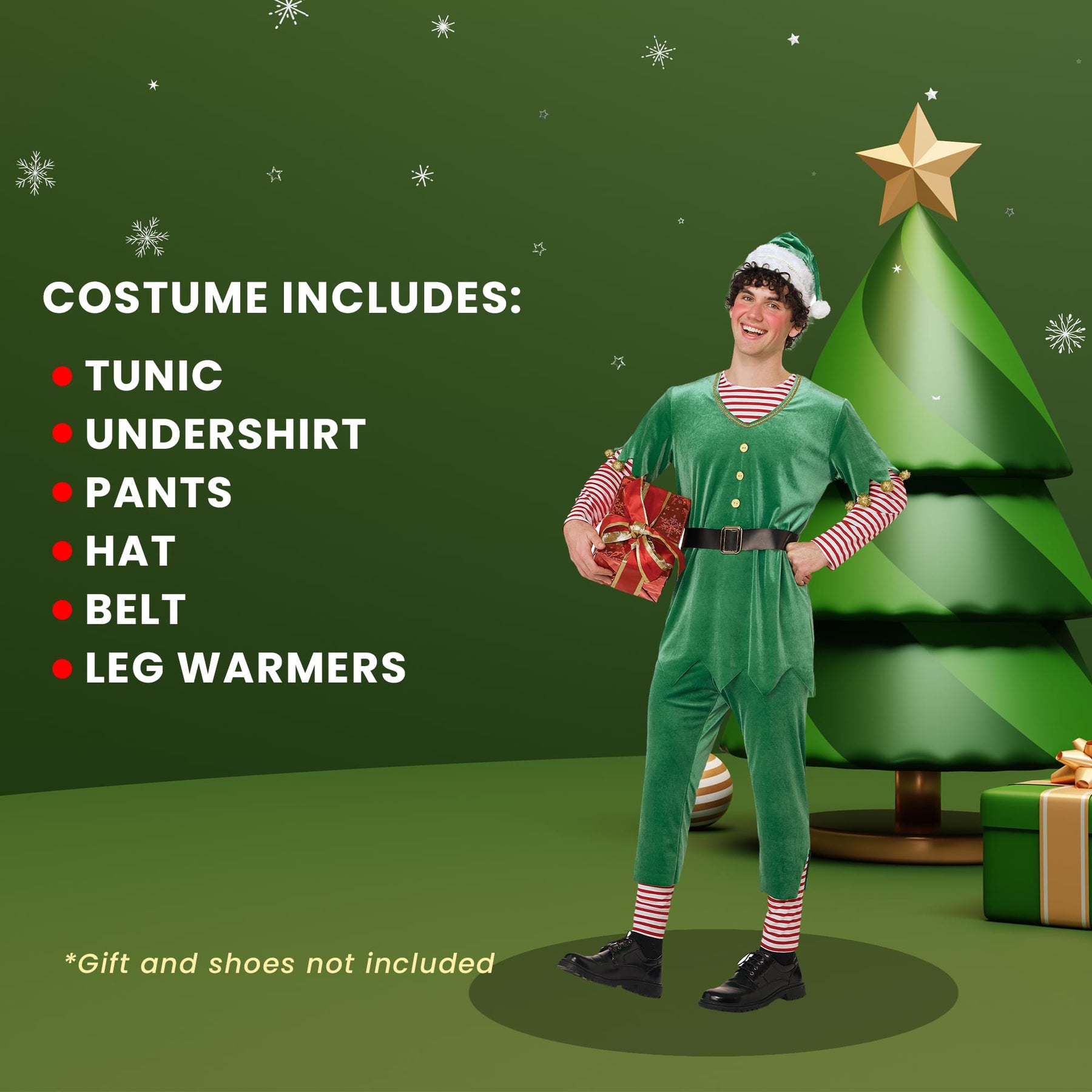 Joyful Elf Adult Men's Costume
