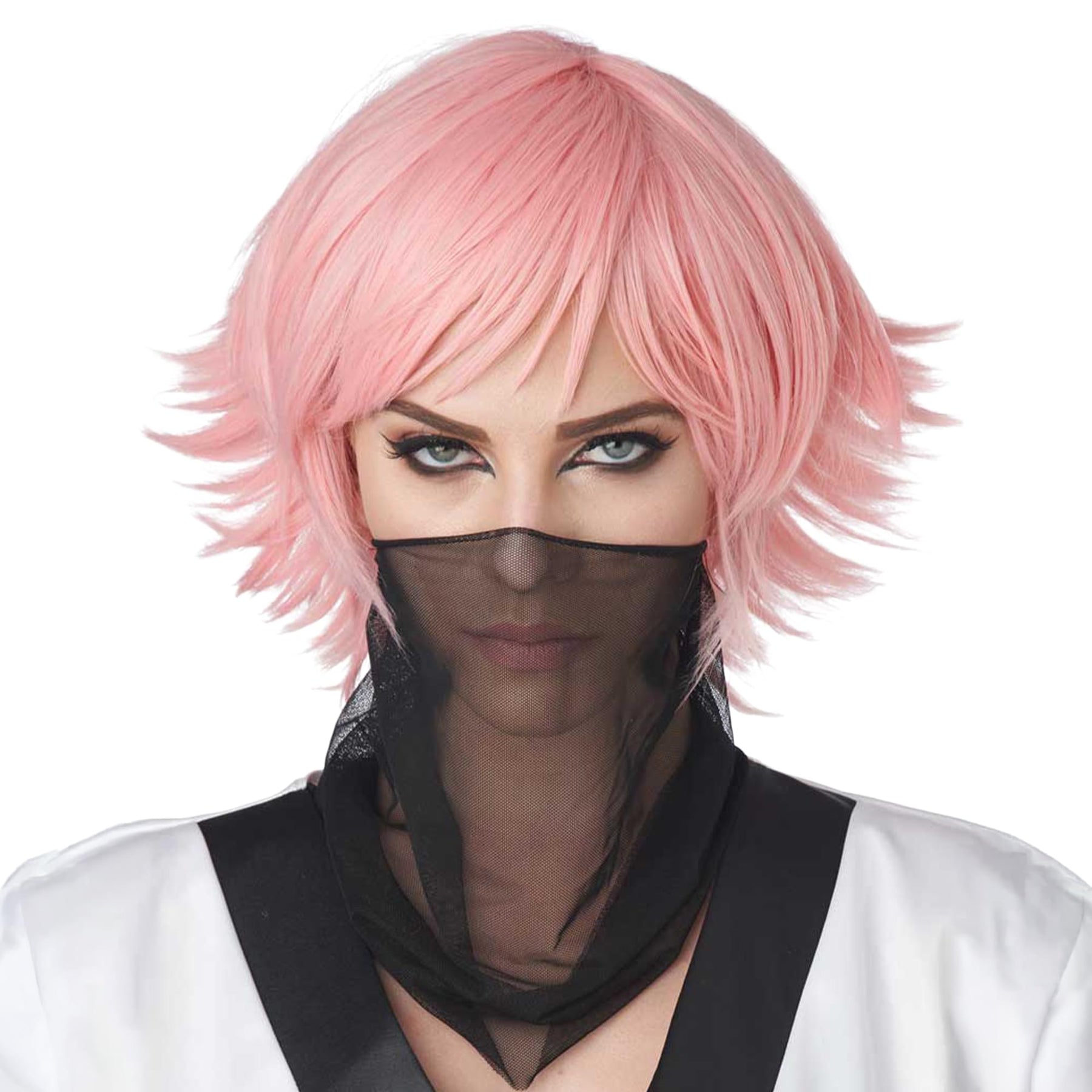 Feathered Pink Cosplay Adult Costume Wig