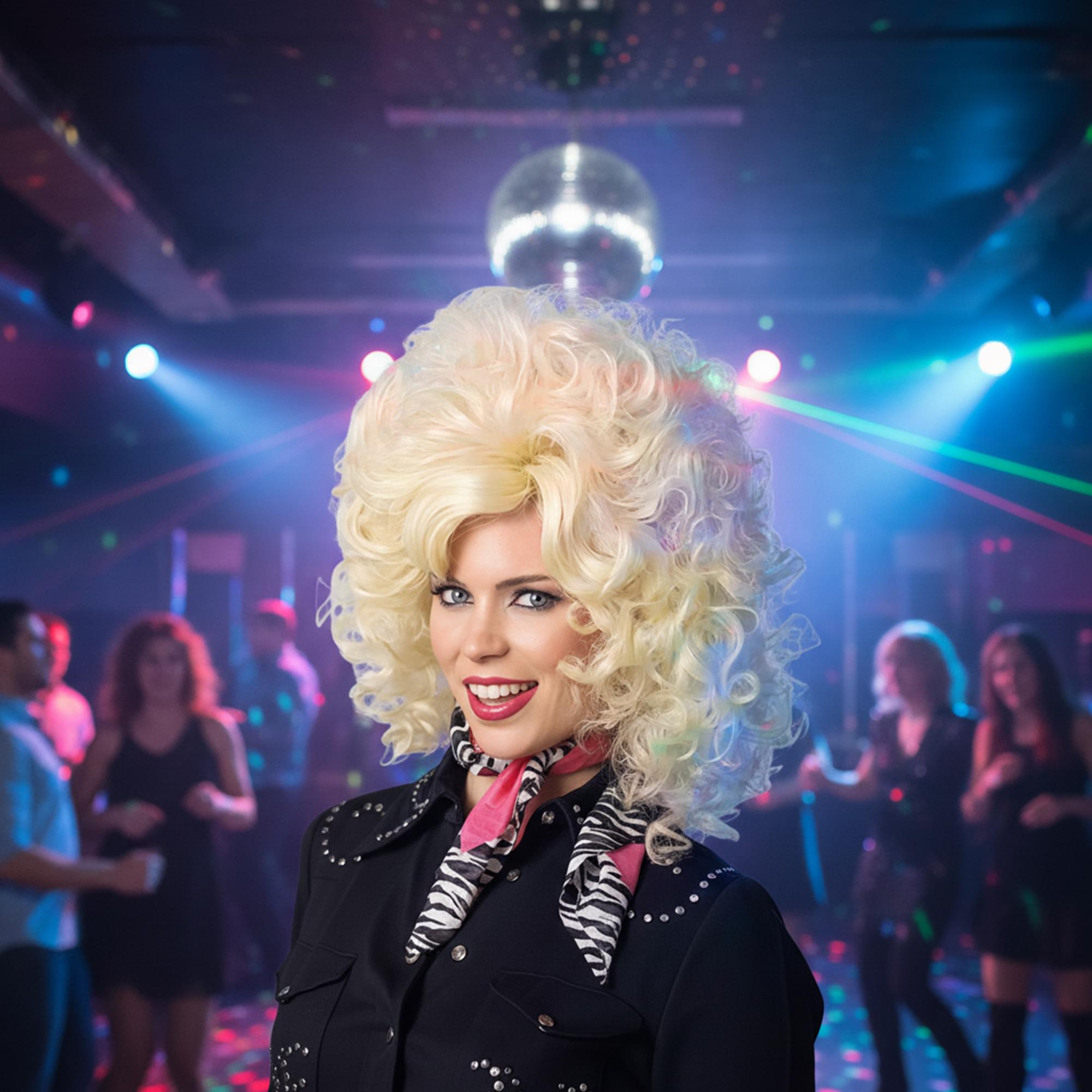 Country Western Diva Light Blonde Adult Costume Wig