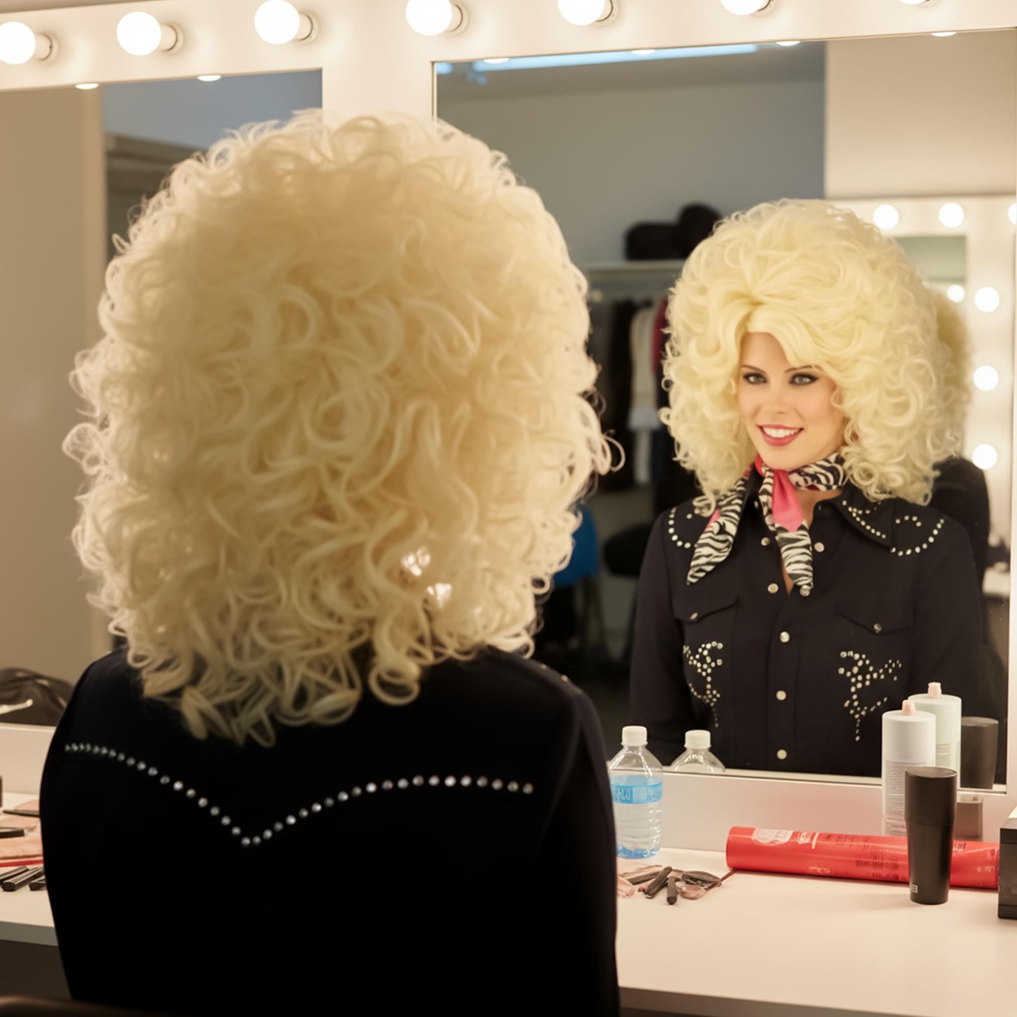 Country Western Diva Light Blonde Adult Costume Wig