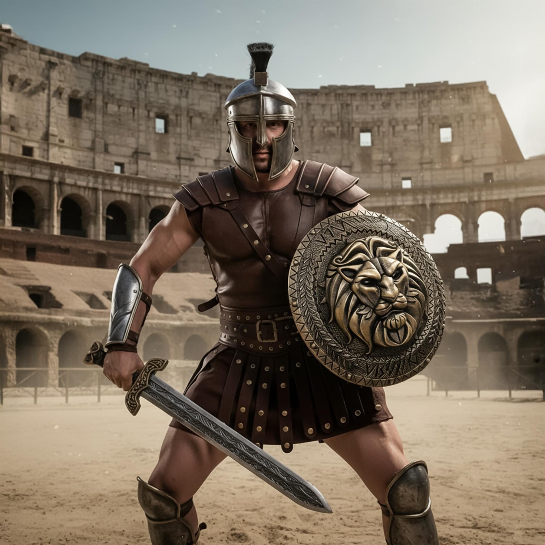 18" Gladiator Combat Shield & Sword Costume Weapon Adult