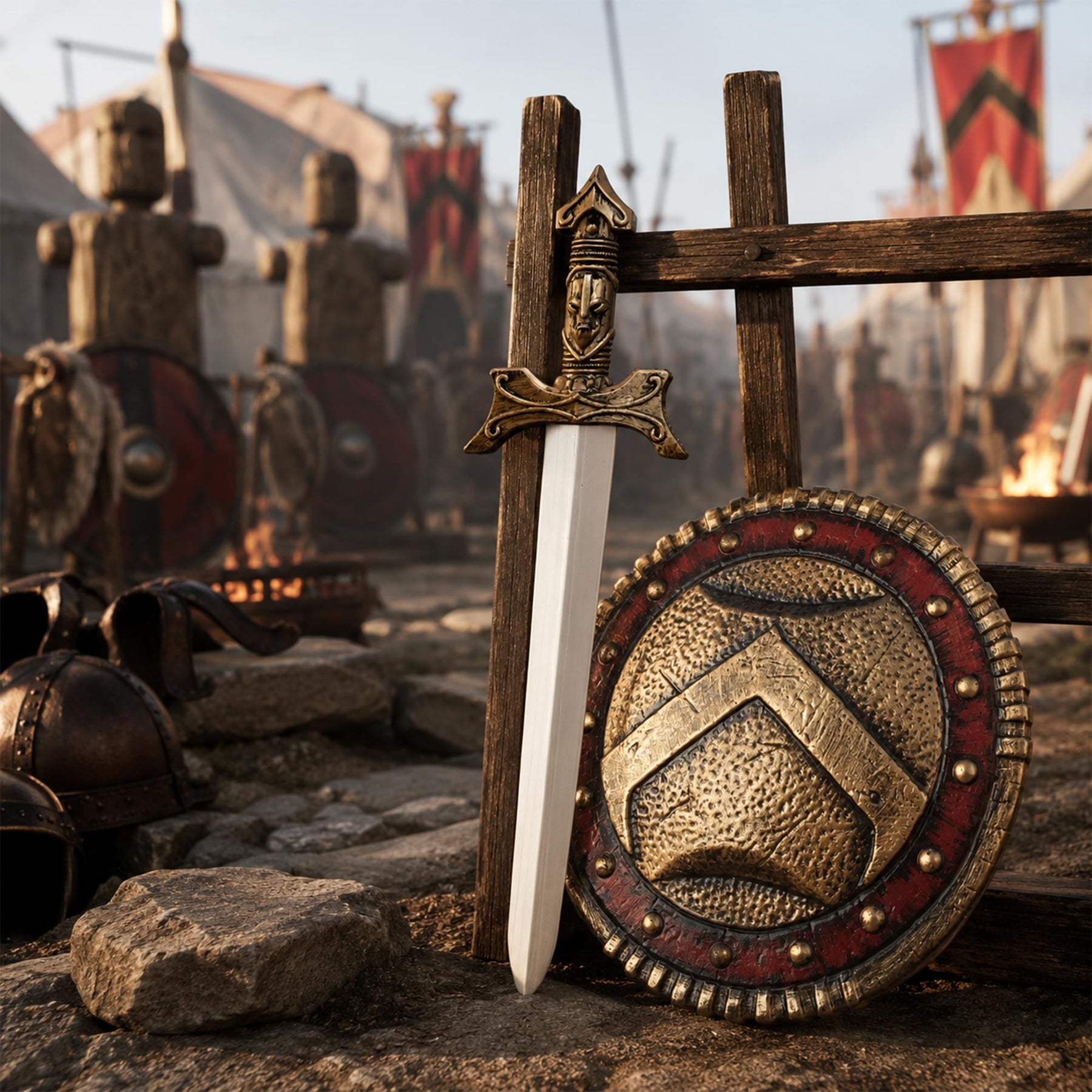 Spartan Combat Shield & Sword Costume Accessory Set