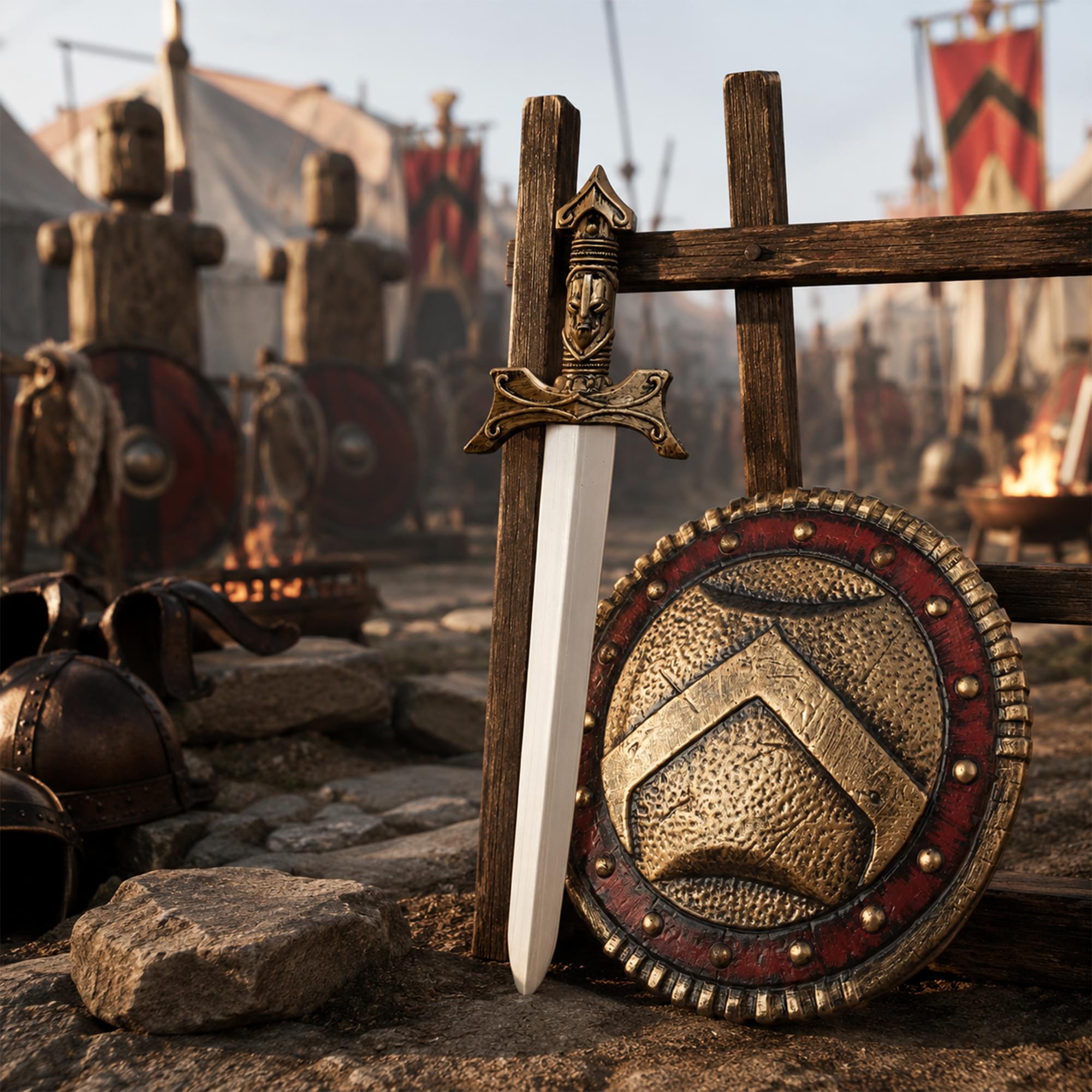 Spartan Combat Shield & Sword Costume Accessory Set