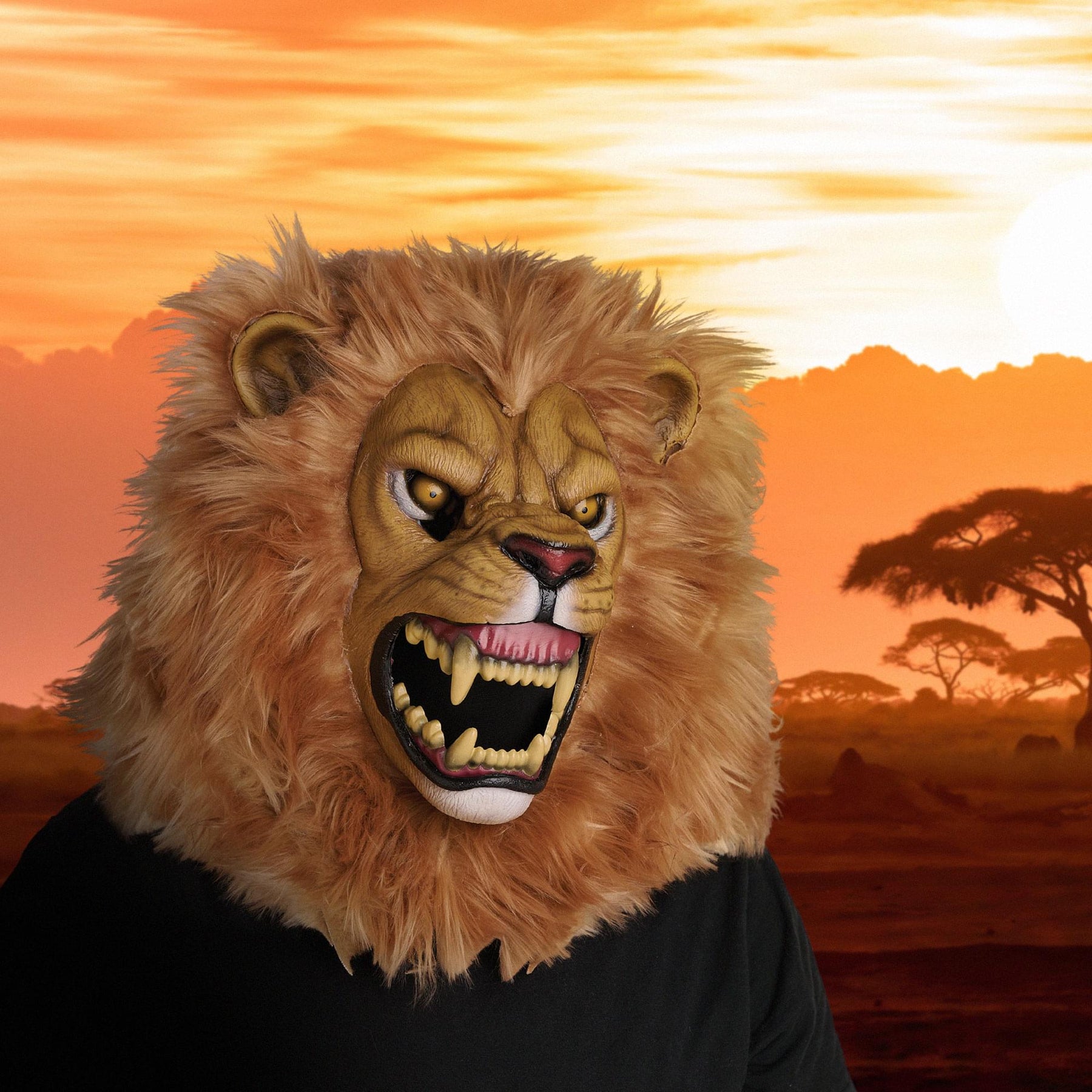 Lion Ani-Motion Costume Mask | One Size Fits Most