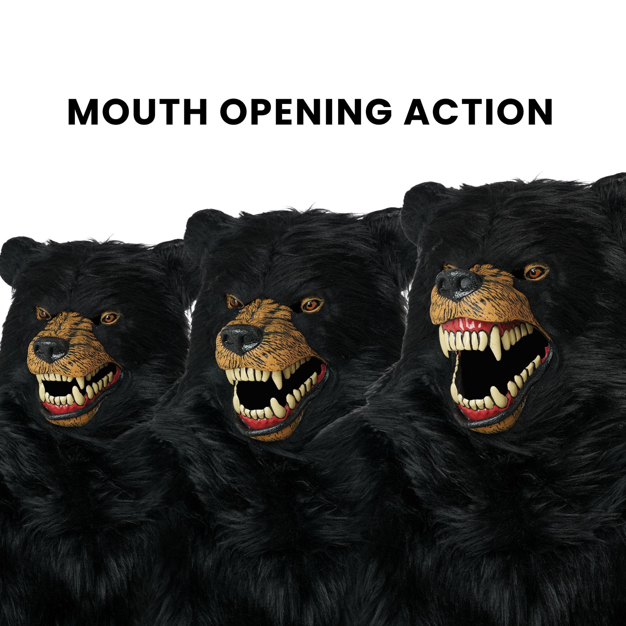 Black Bear Ani-Motion Costume Mask | One Size Fits Most