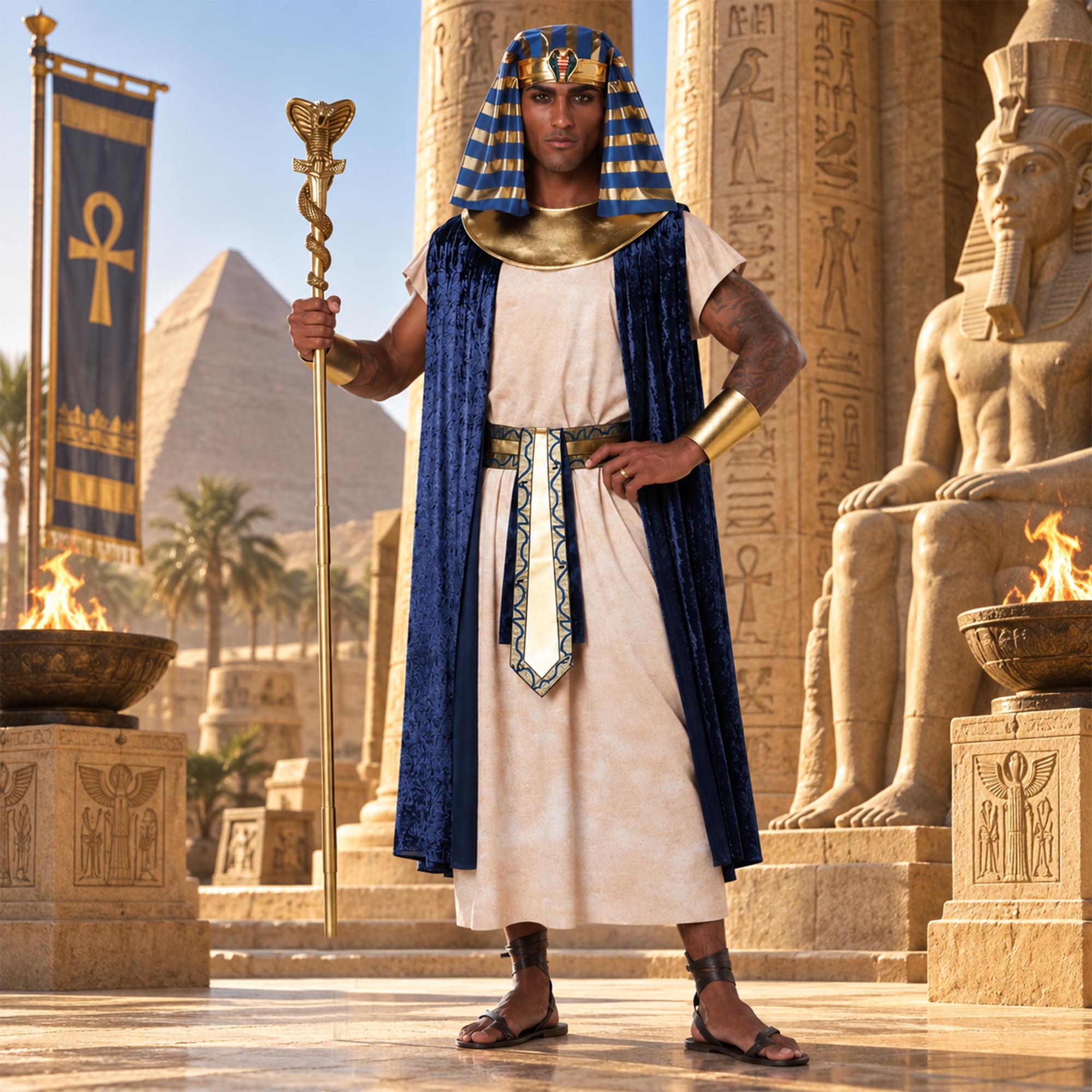 Egyptian Cobra/Pharaoh Scepters Costume Accessory Set