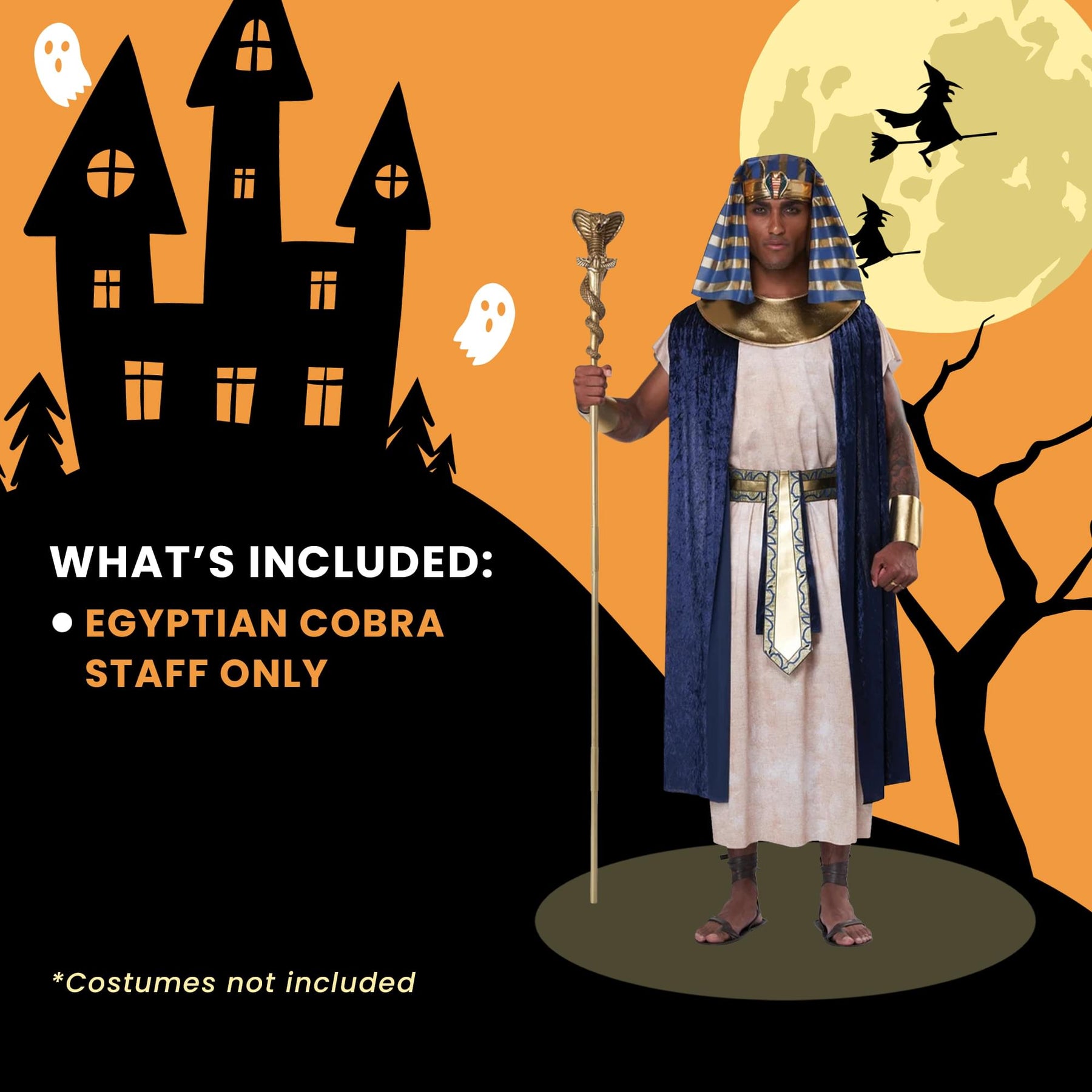 Egyptian Cobra/Pharaoh Scepters Costume Accessory Set