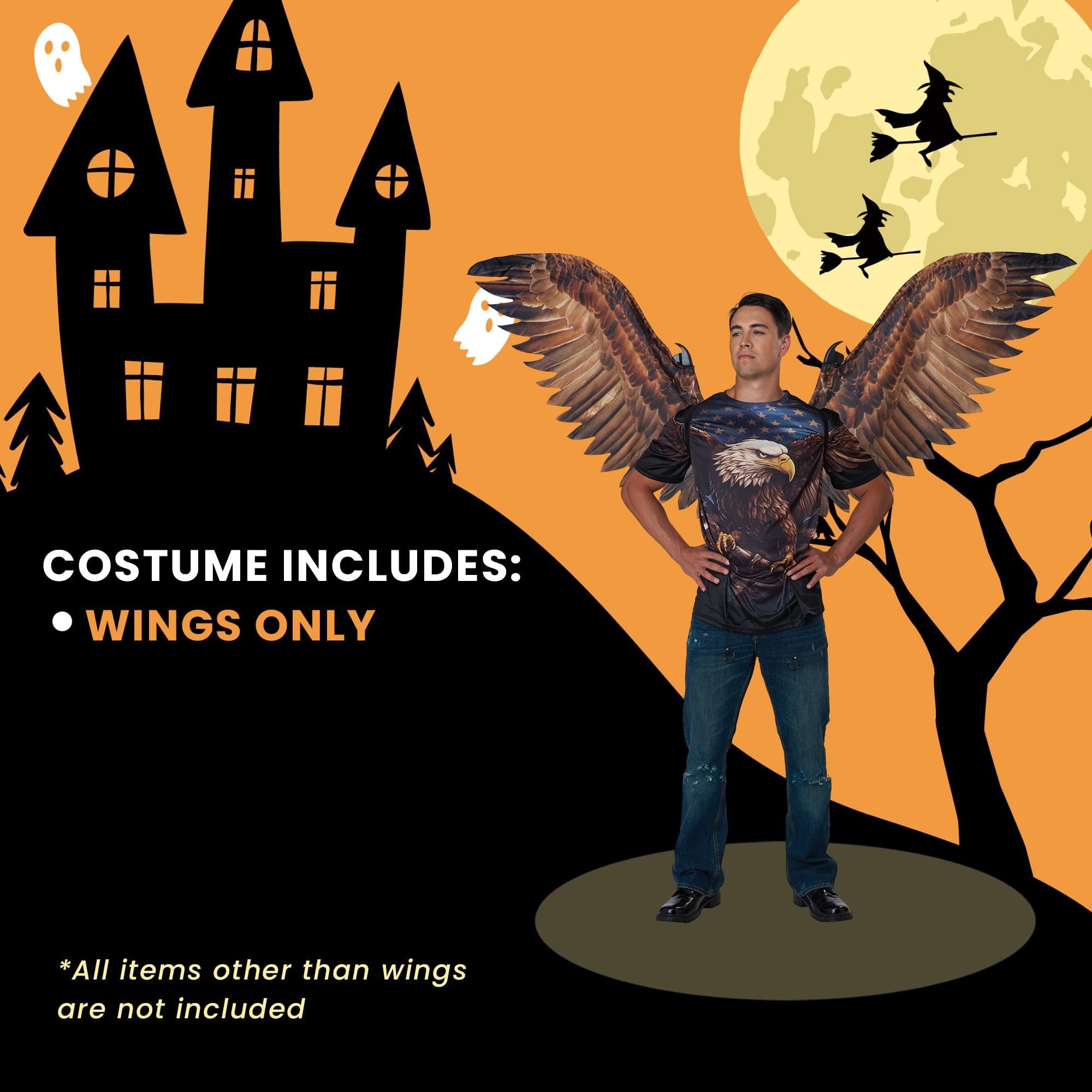 Eagle Bird Of Prey Costume Wings | One Size Fits Most
