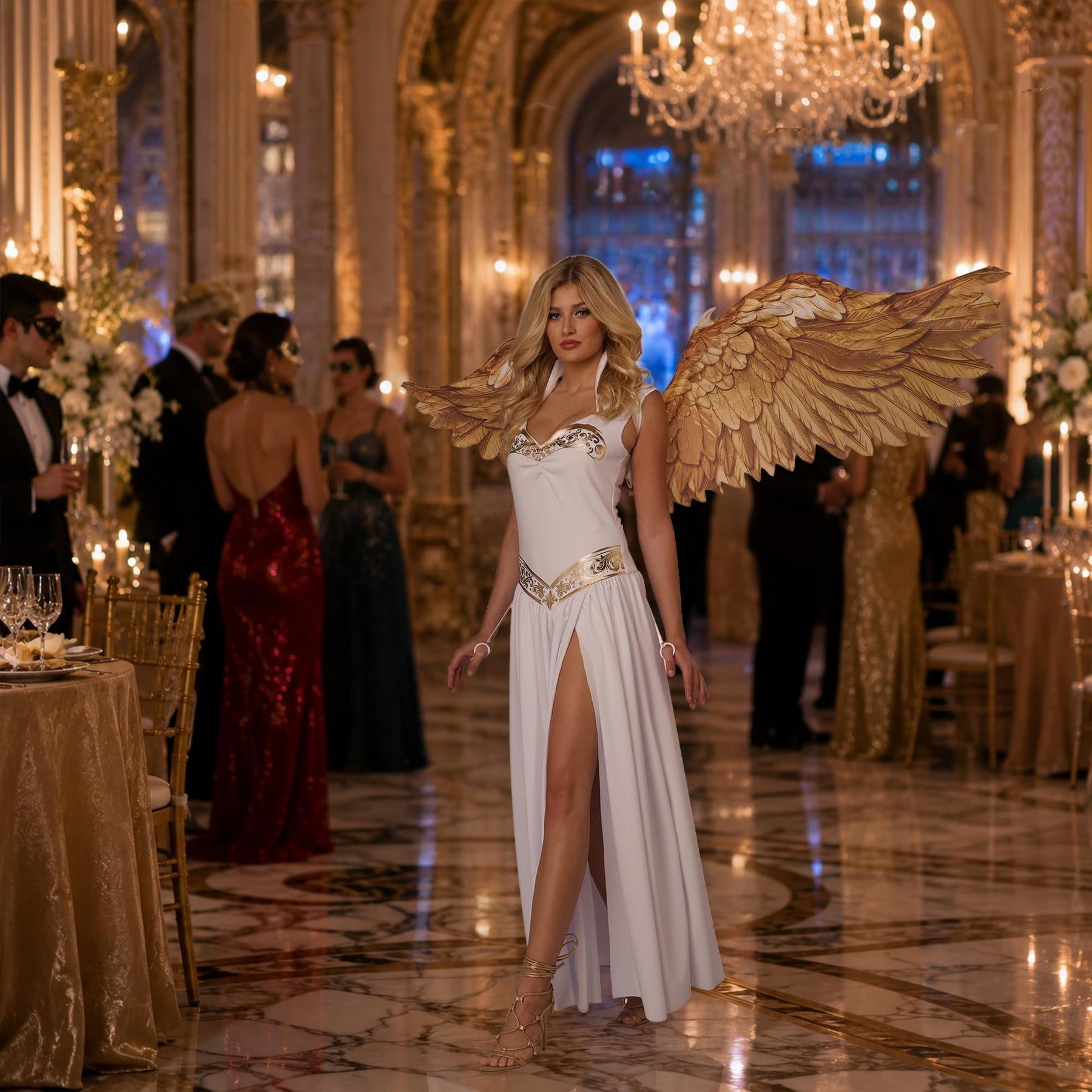 Angel Adult Cosplay Costume Wings | Gold
