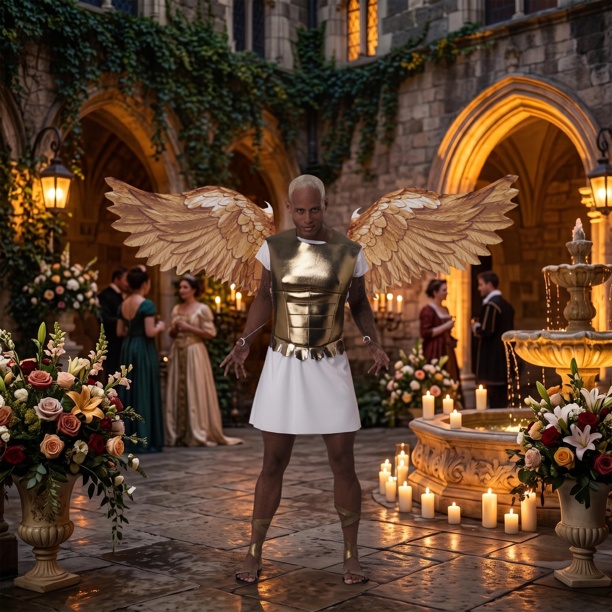 Angel Adult Cosplay Costume Wings | Gold