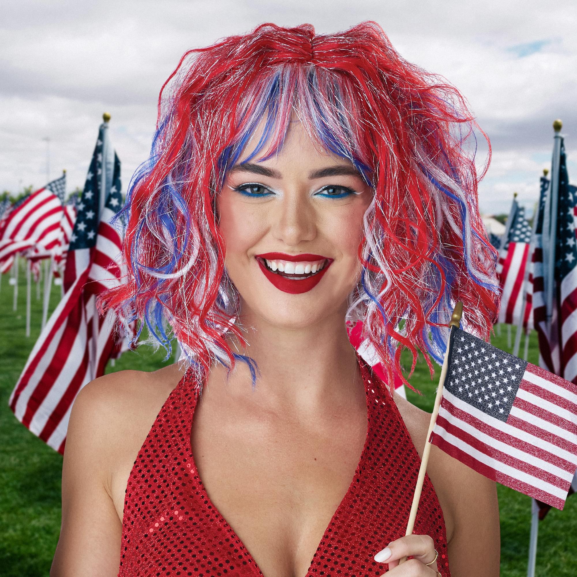 Miss Firecracker Adult Costume Wig | One Size Fits Most
