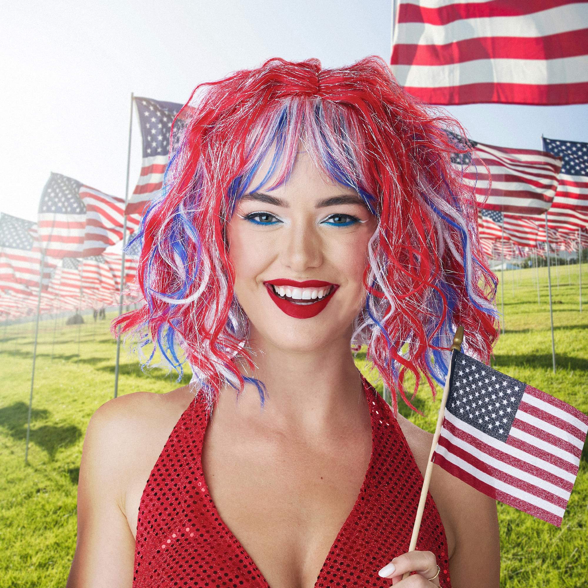 Miss Firecracker Adult Costume Wig | One Size Fits Most