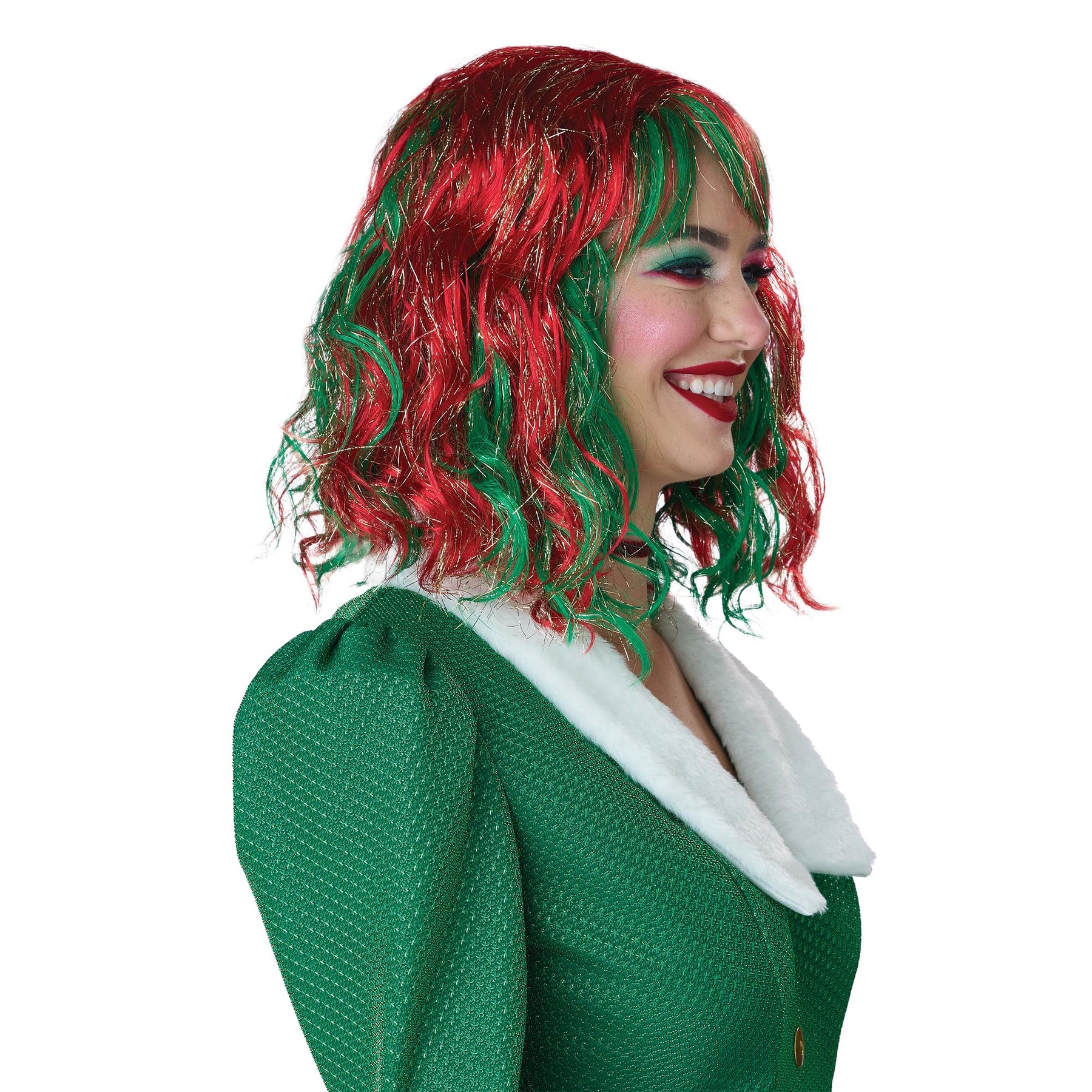 Shimmering Holiday Bob Adult Costume Wig | One Size Fits Most