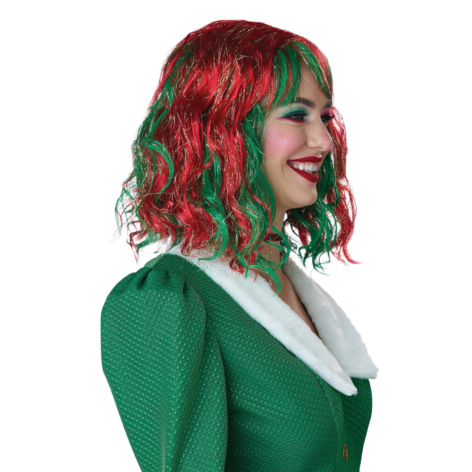 Shimmering Holiday Bob Adult Costume Wig | One Size Fits Most