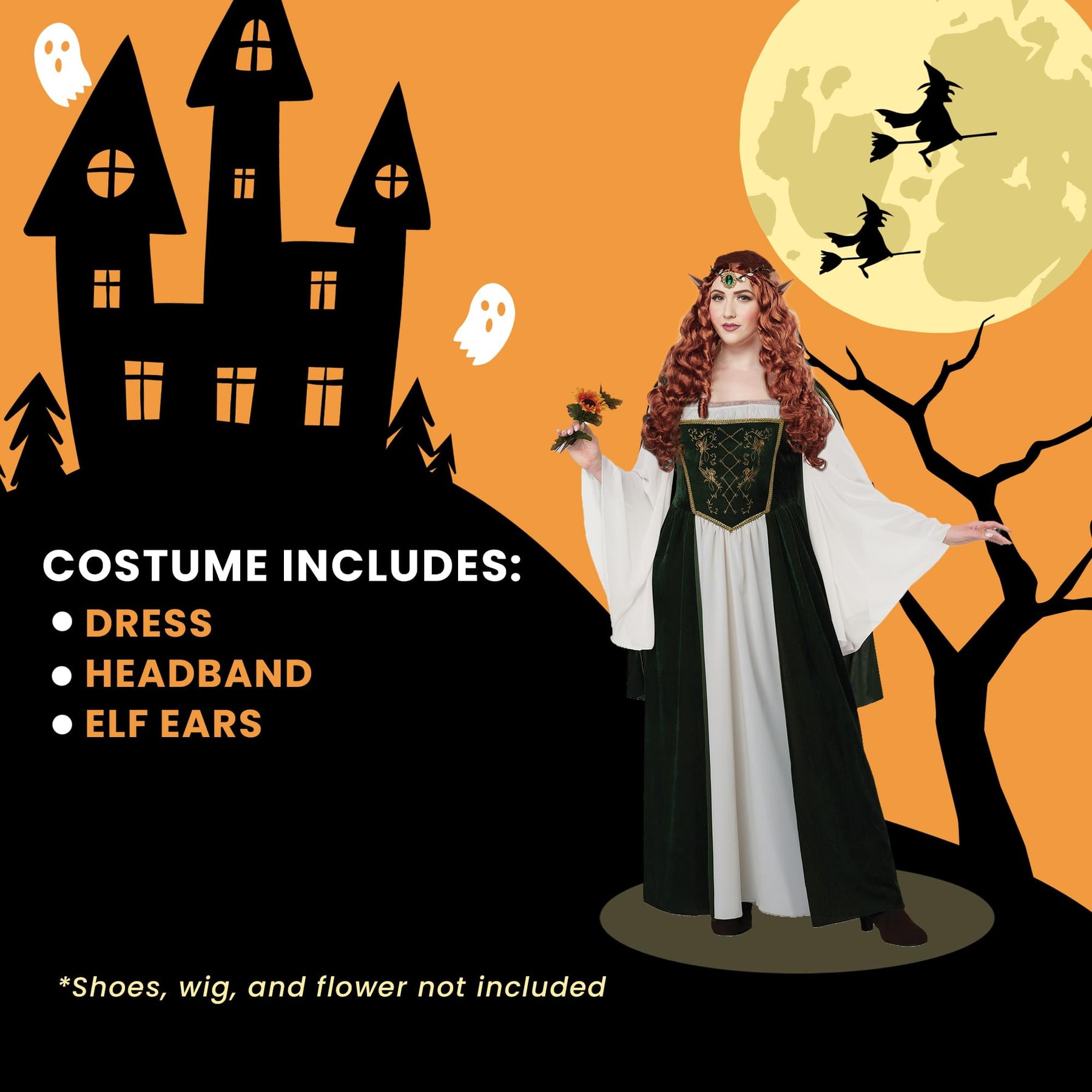 Elven Renaissance Queen Adult Plus Size Costume