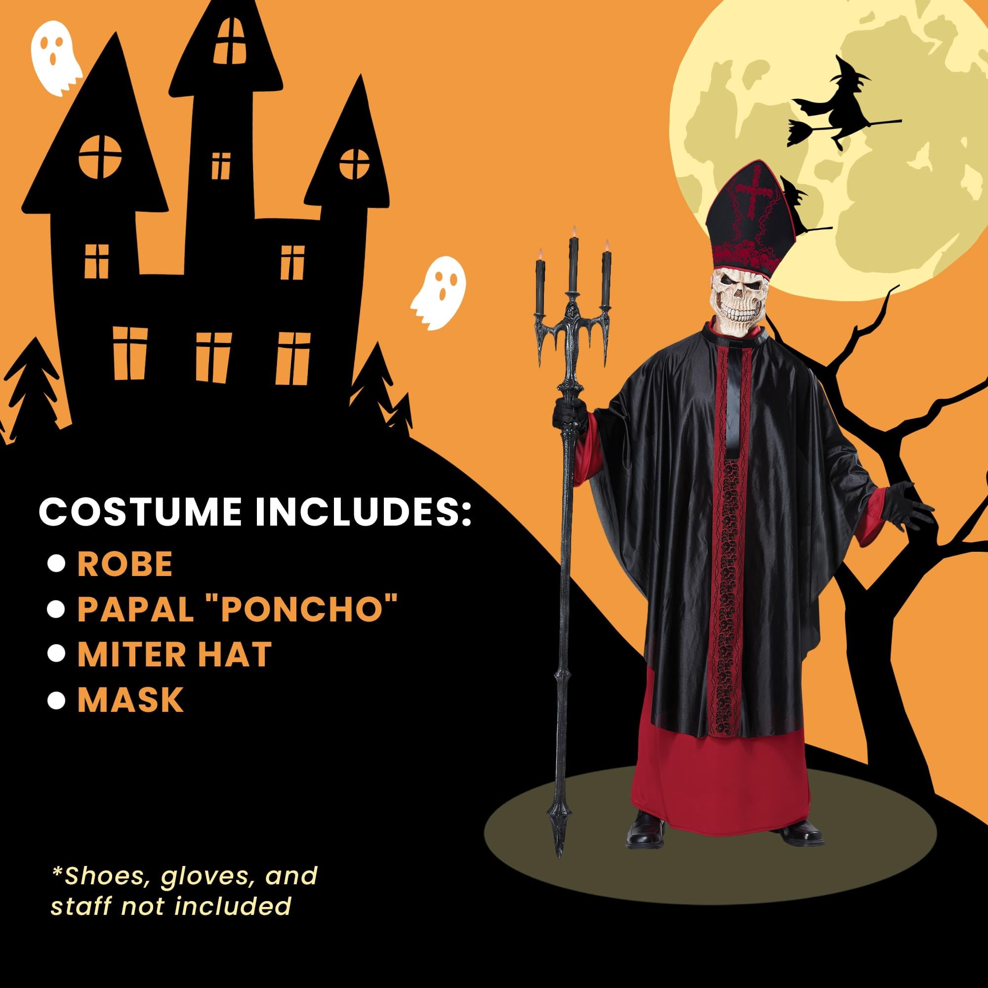 Black Mass Adult Costume | Small/Medium