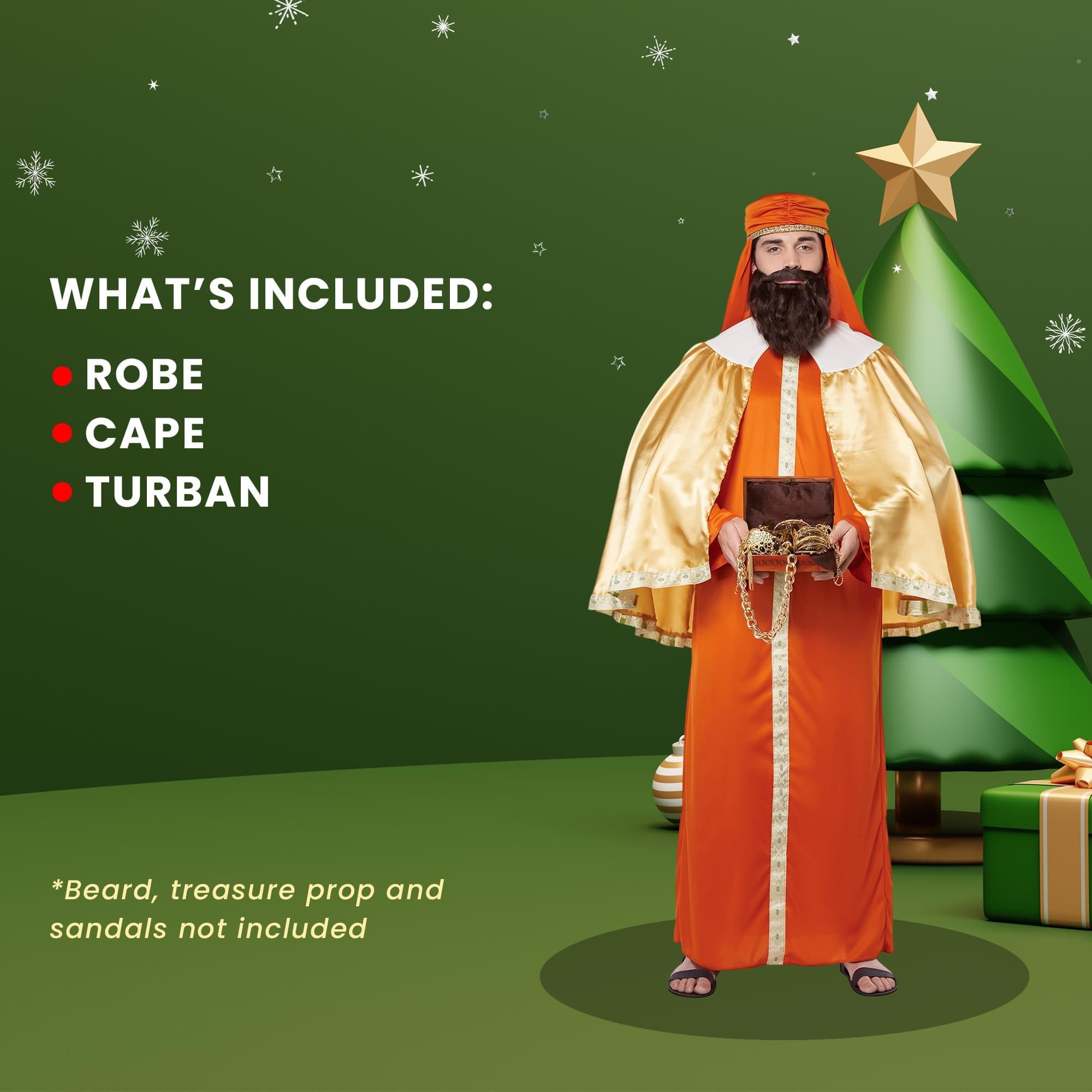 Gaspar Wise Man Adult Costume | Large/X-Large