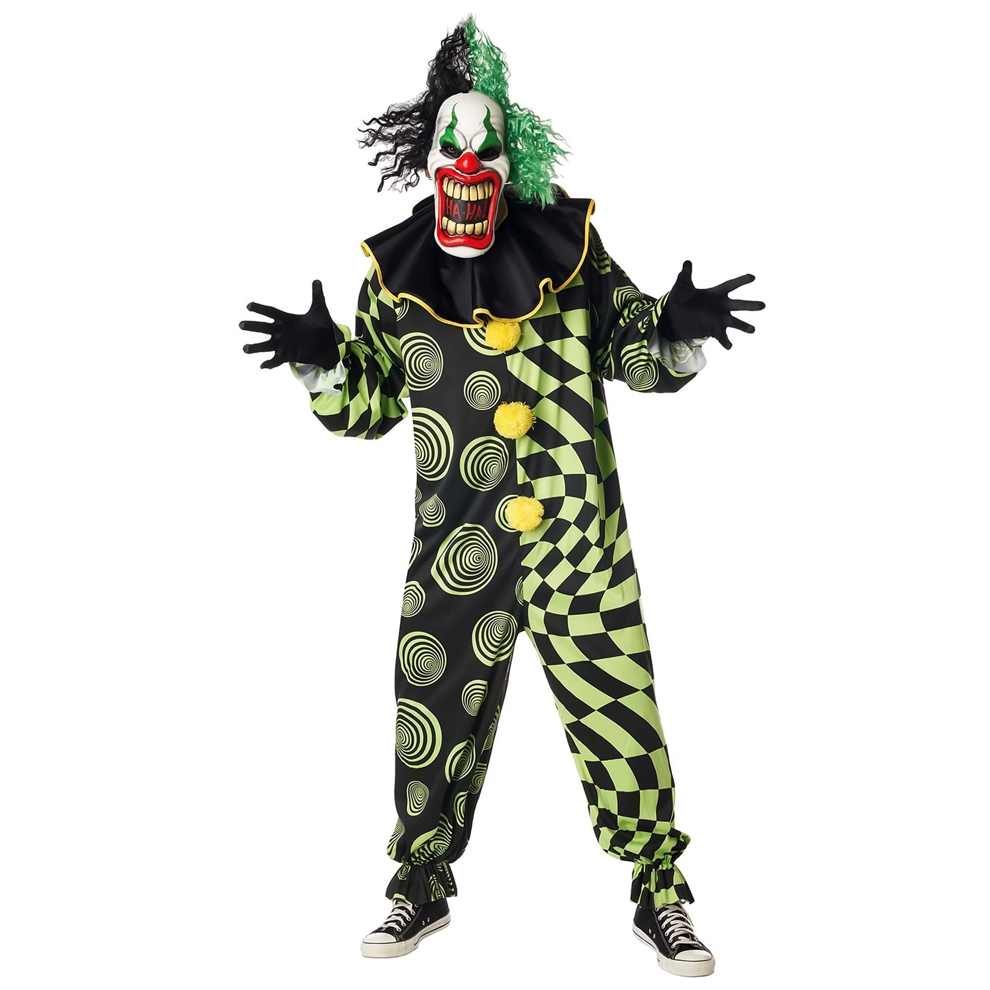 Funhouse Freak Scary Clown Adult Plus Size Costume