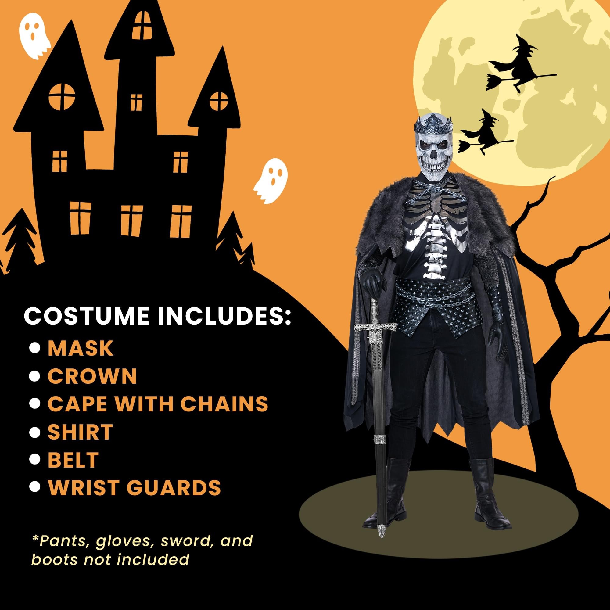 King Of The Dead Adult Costume | Small/Medium