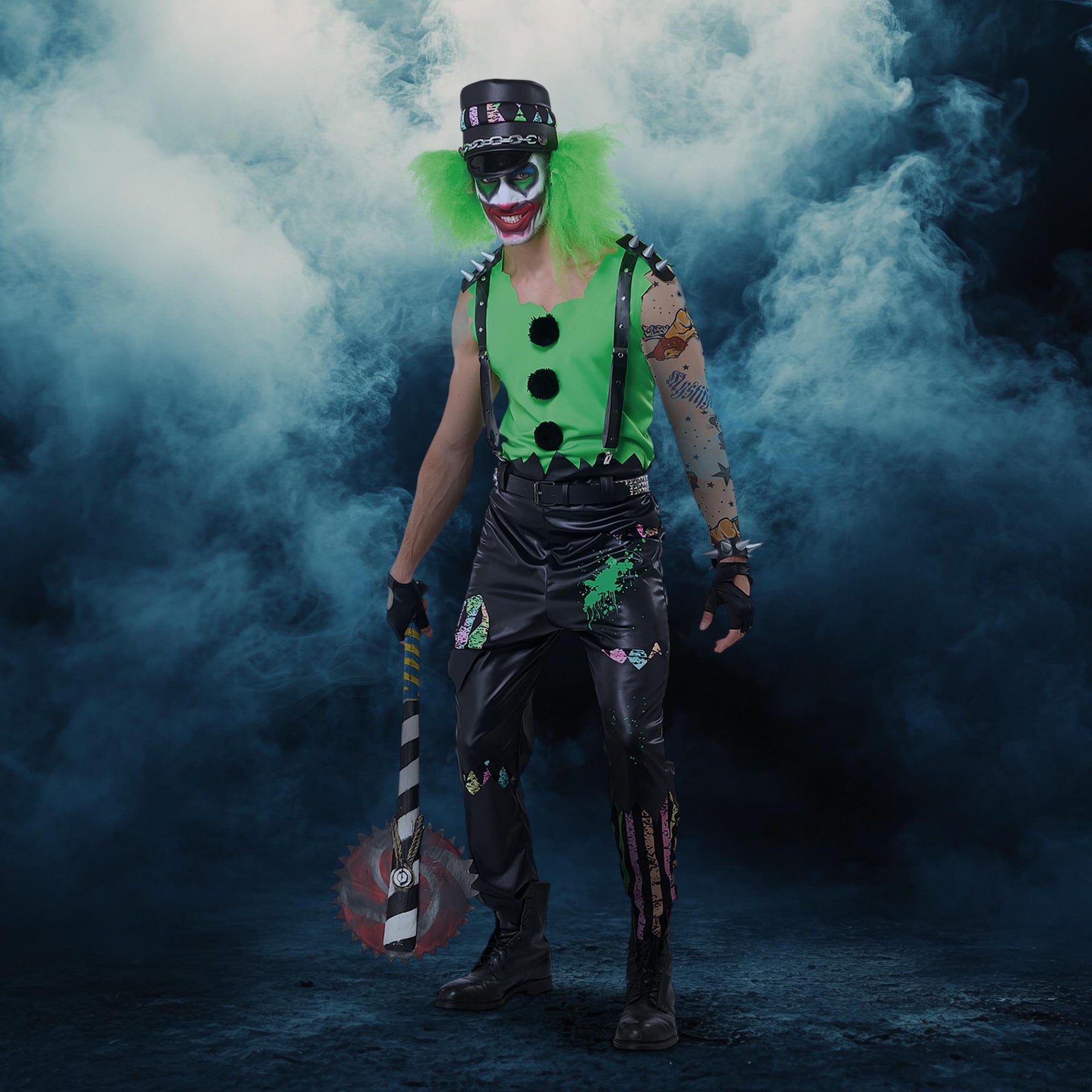 Mens Crazed Clown Costume