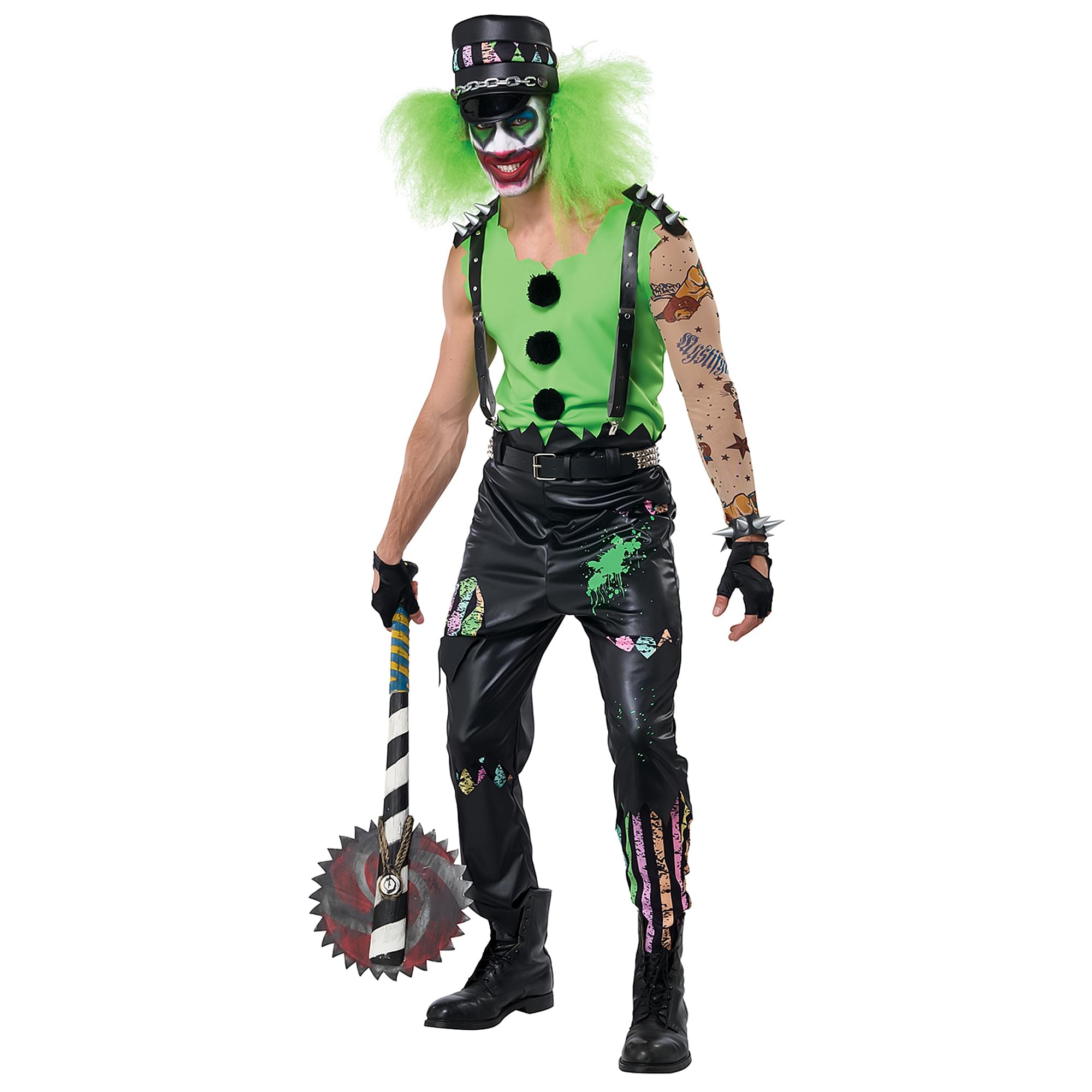 Mens Crazed Clown Costume
