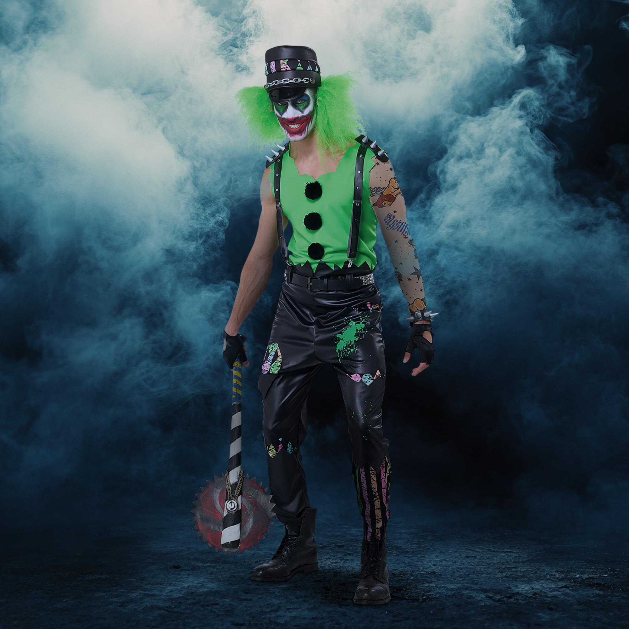 Mens Crazed Clown Costume