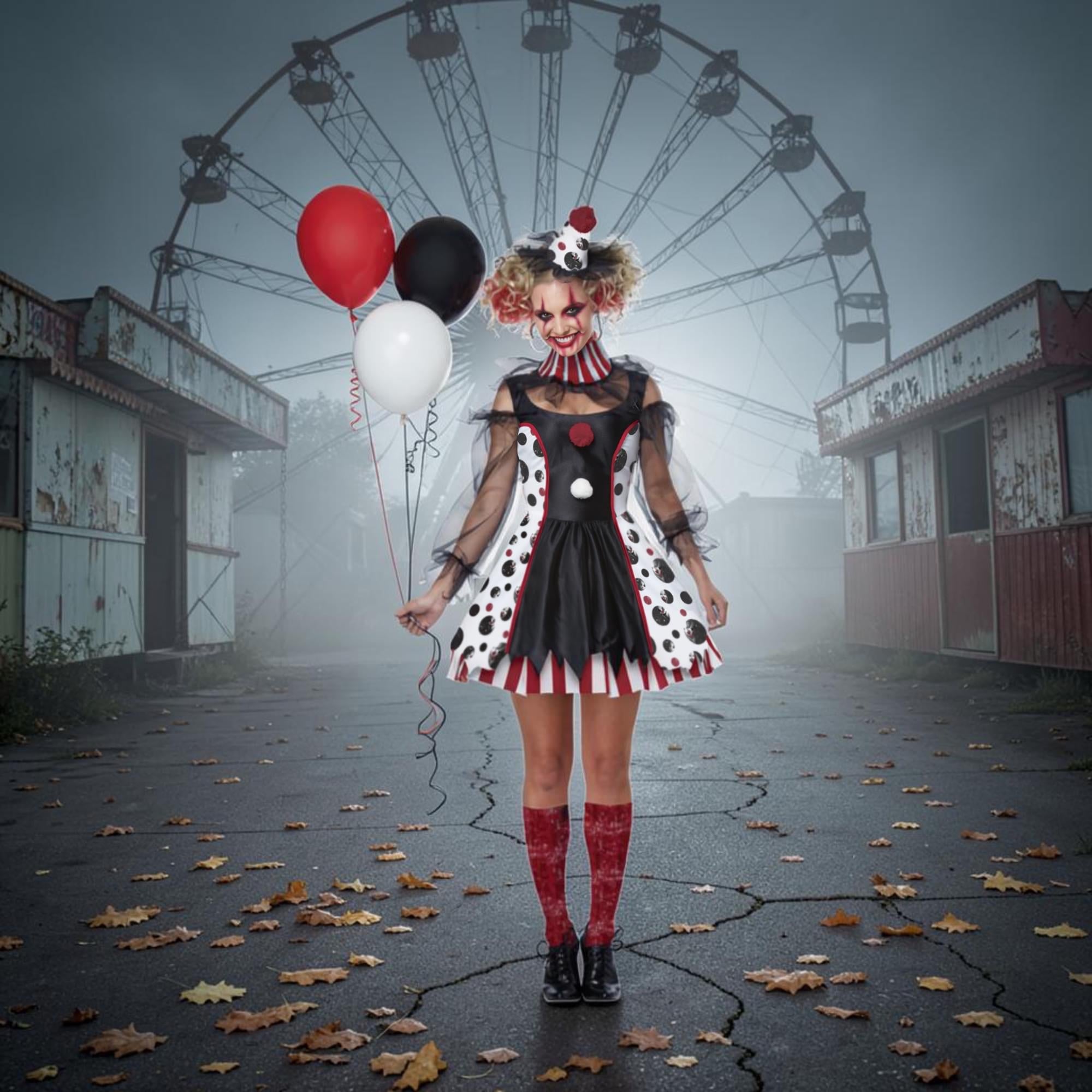 Twisted Clown Adult Costume | Medium