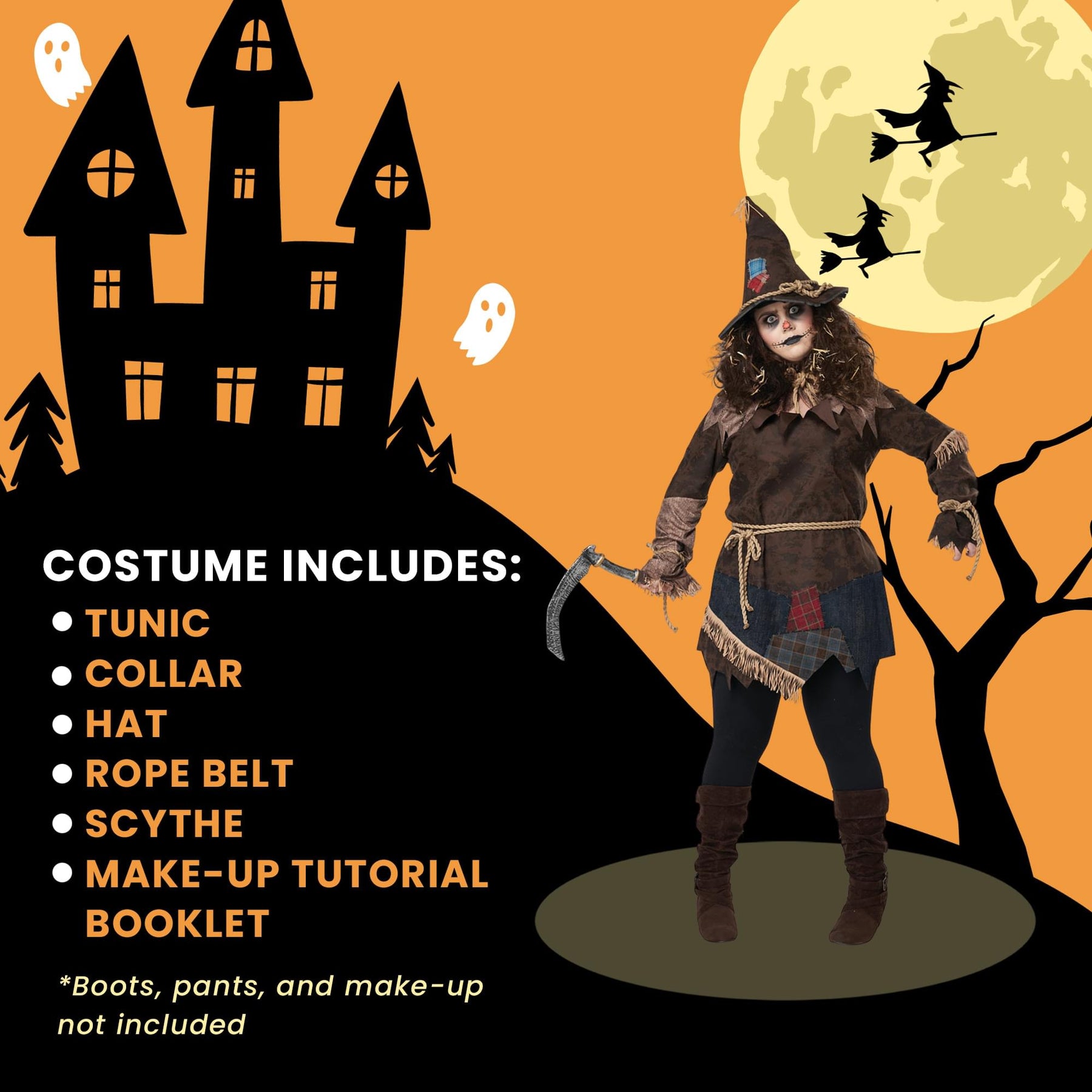 Creepy Scarecrow Women Plus Size Costume