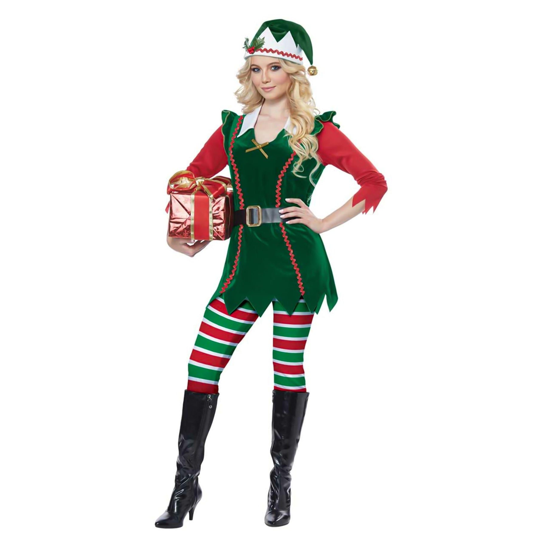 Womens Festive Elf Costume