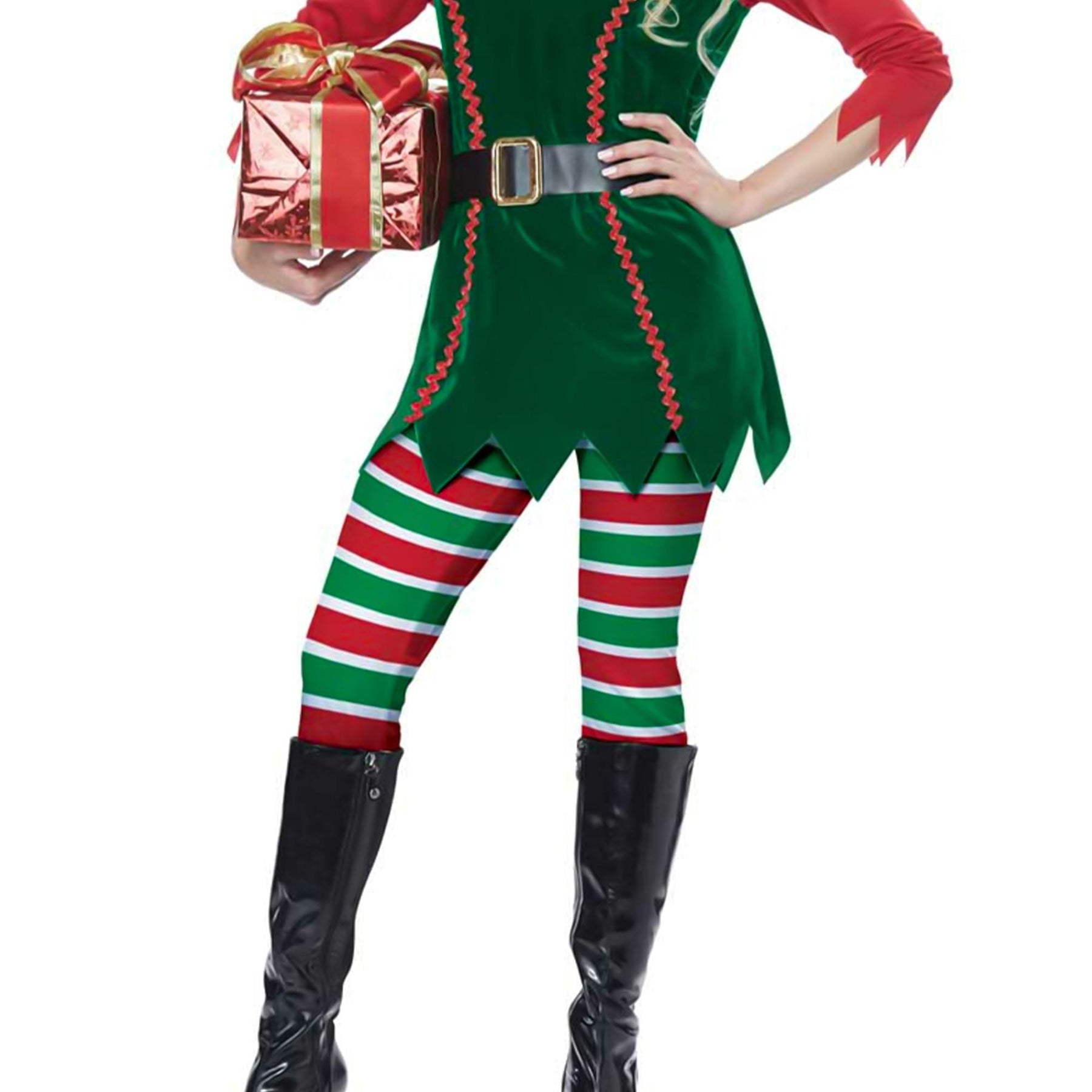 Womens Festive Elf Costume