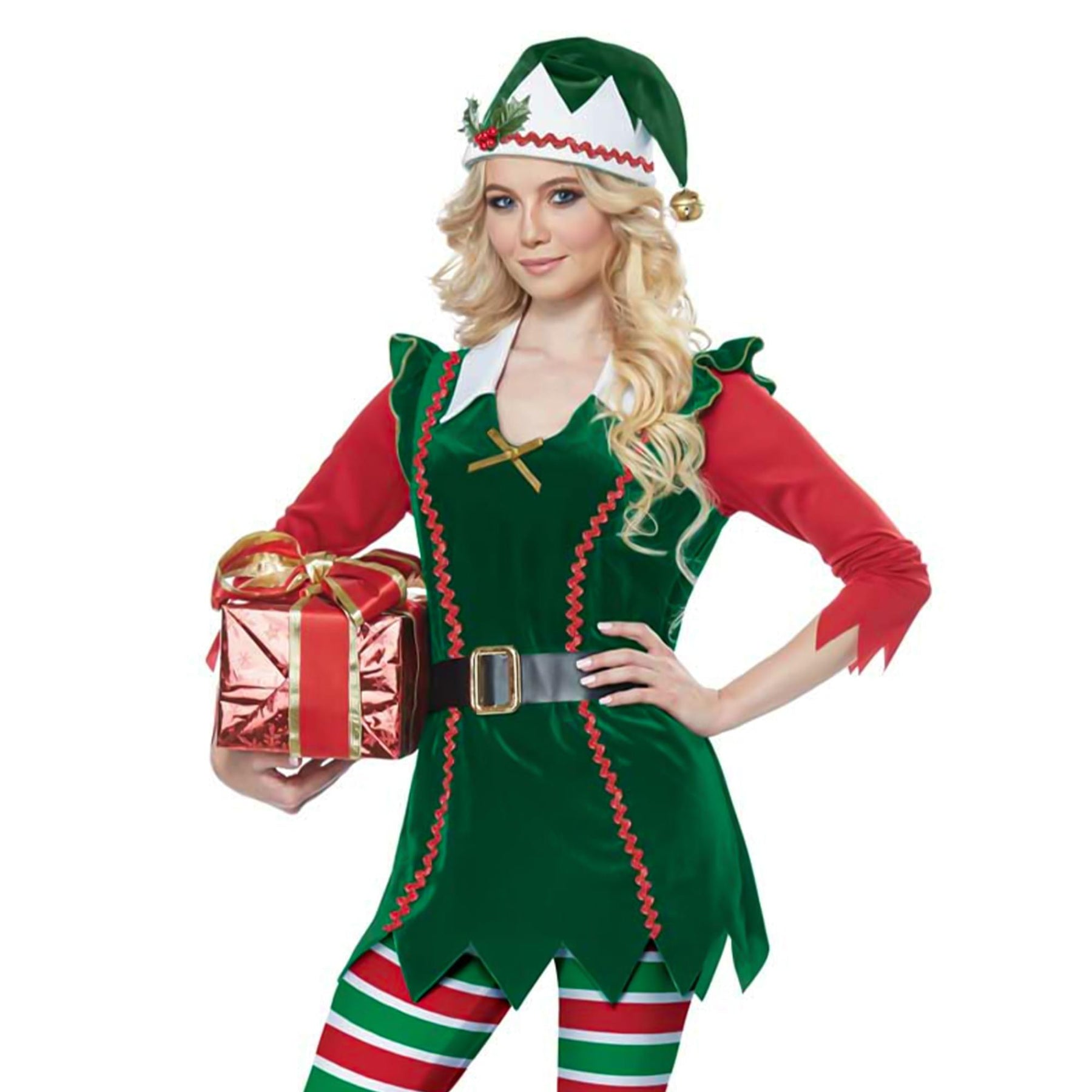 Womens Festive Elf Costume