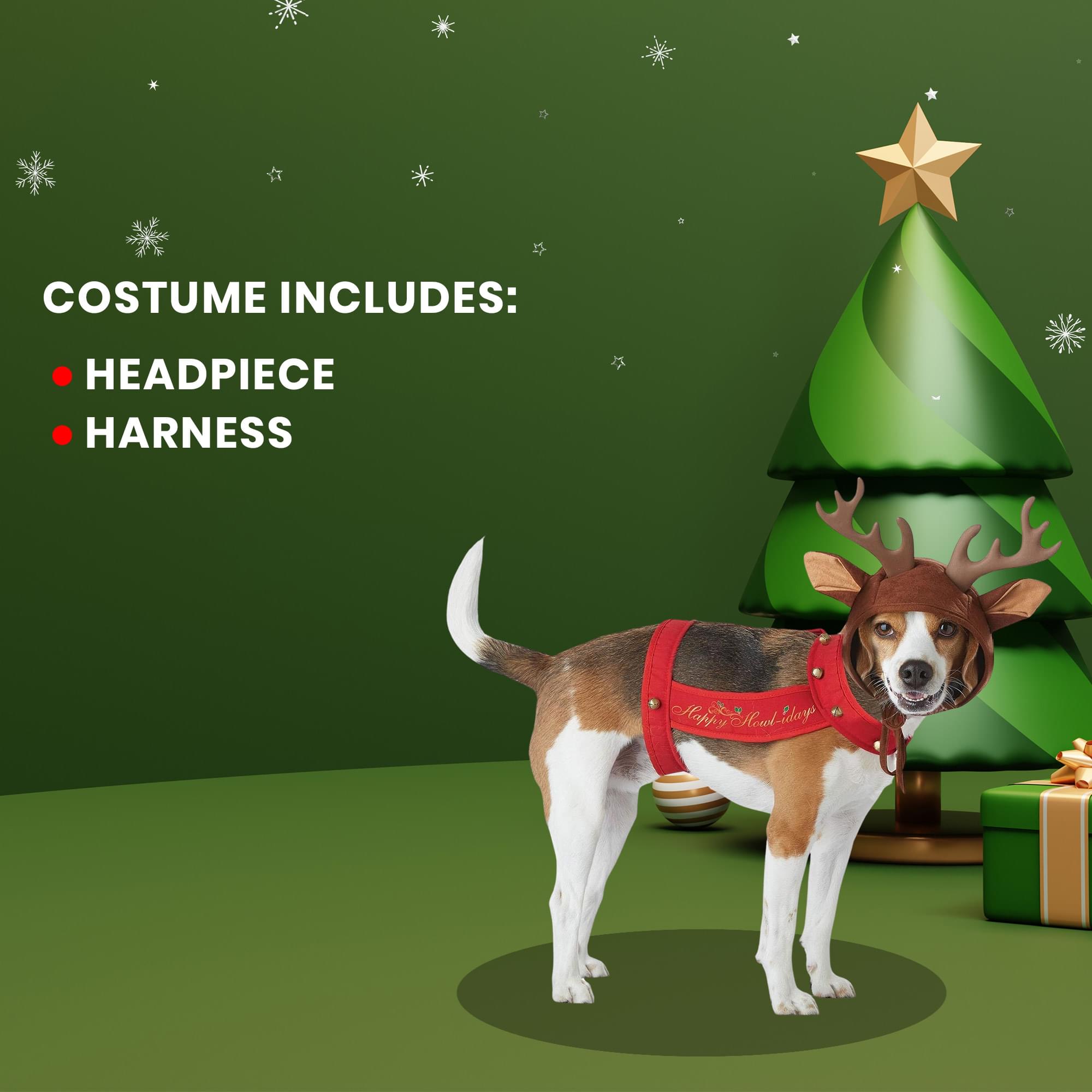 Reindeer Dog Pet Christmas Holiday Costume