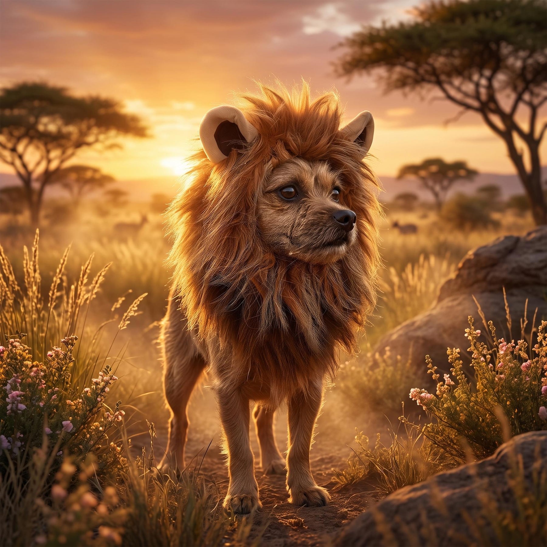 King of the Jungle Lion Dog Costume