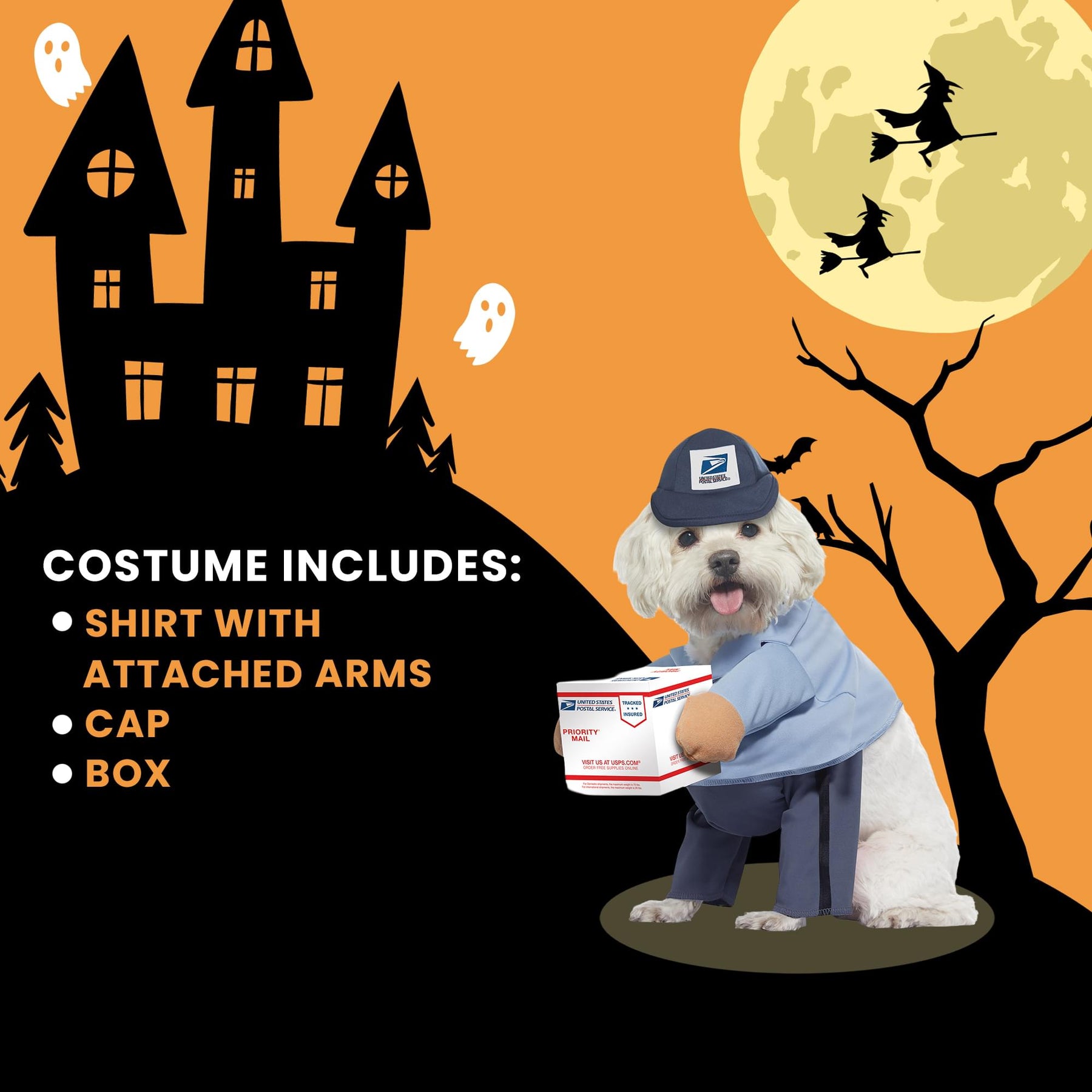 U.S. Mail Carrier Pup Dog Costume