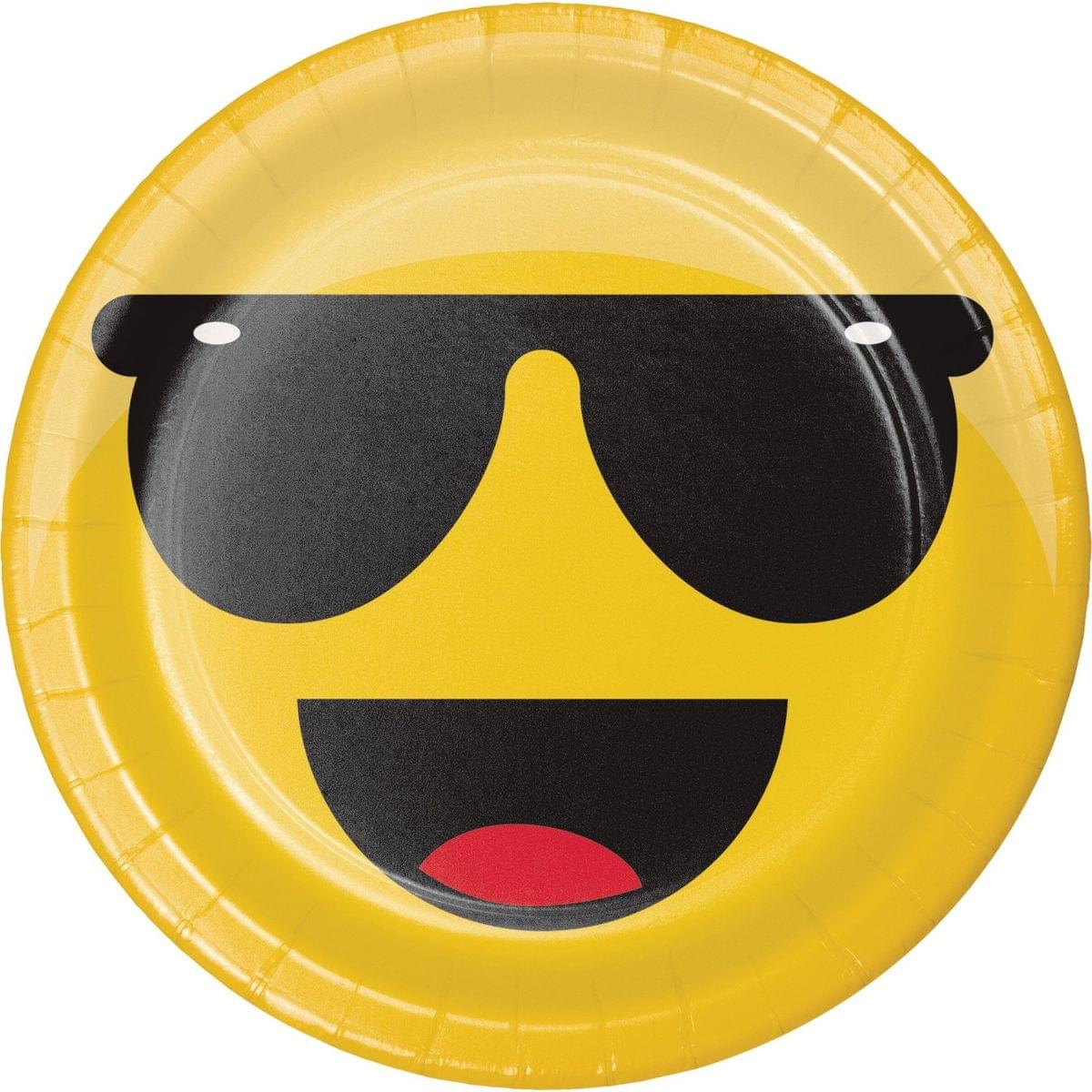 Show Your Emojions 7" Paper Luncheon Plates: 8 Count