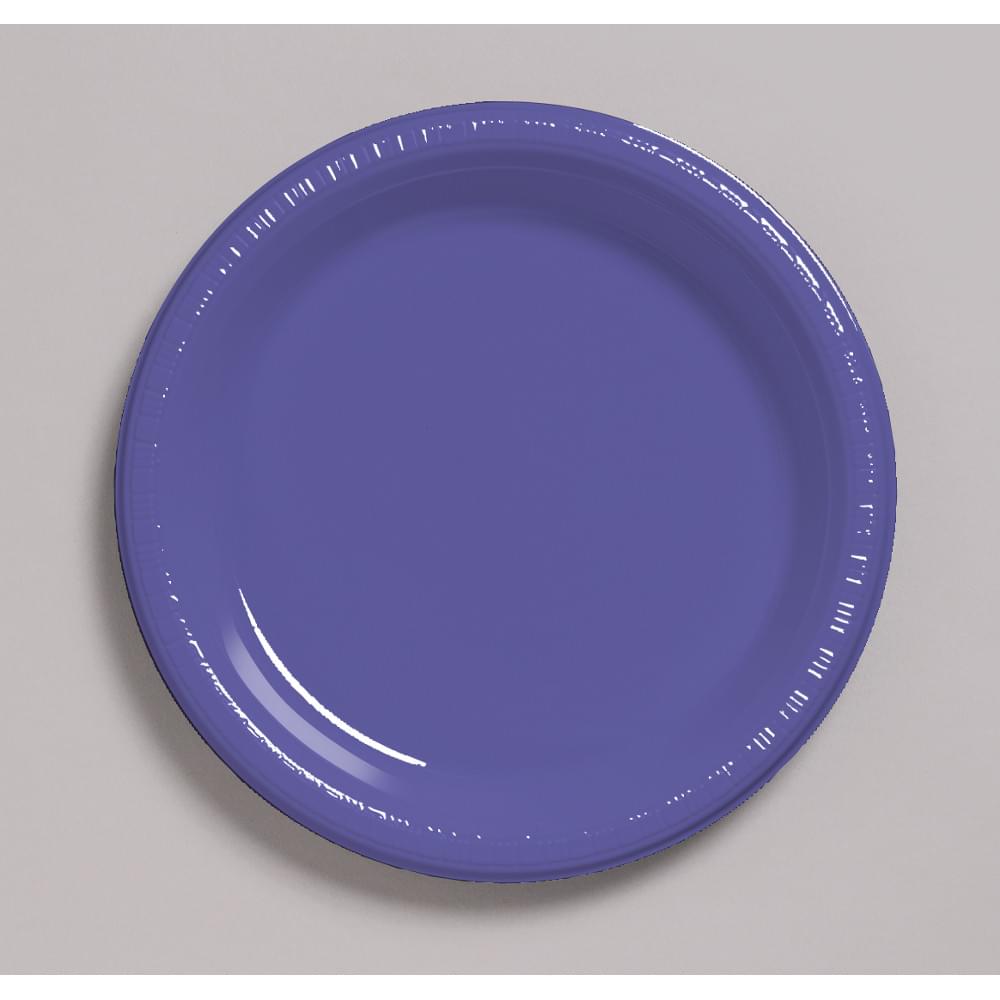 Touch Of Color 20 Count 7" Heavy Duty Plastic Plates Purple