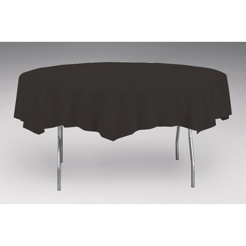 Touch Of Color Octy-Round Round Plastic Table Cover Black Velvet