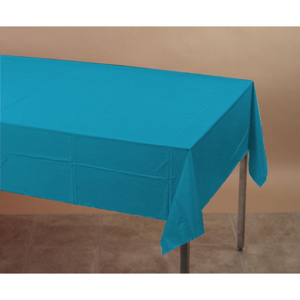 Touch Of Color Plastic Table Cover 54x108 Turquoise