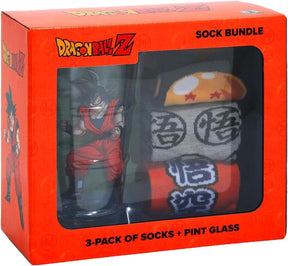 Dragon Ball Z Pint Glass and Sock Bundle