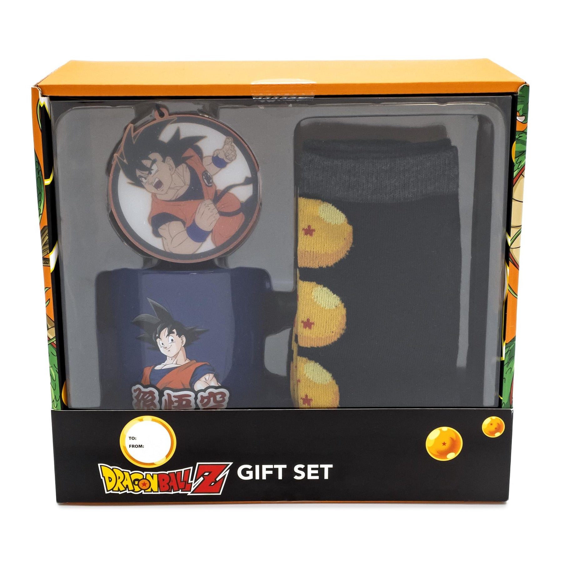 Dragon Ball Z Goku Mug, Socks, and Ornament Bundle