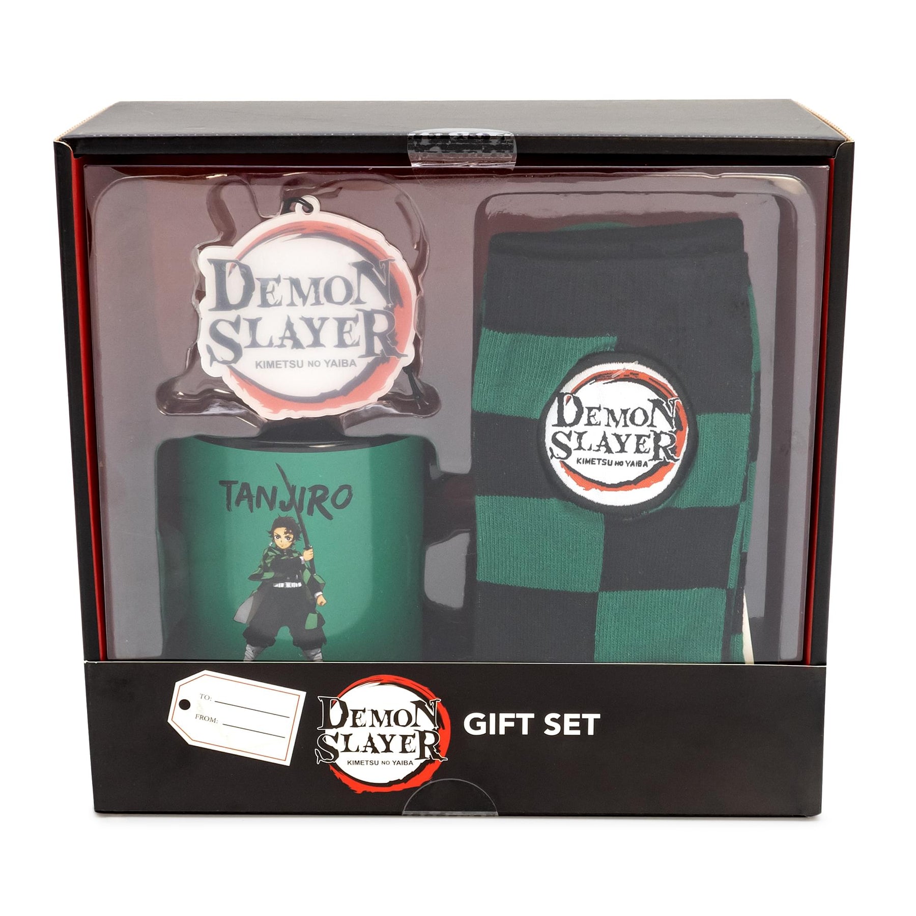 Demon Slayer Tanjiro Mug, Socks, and Ornament Bundle